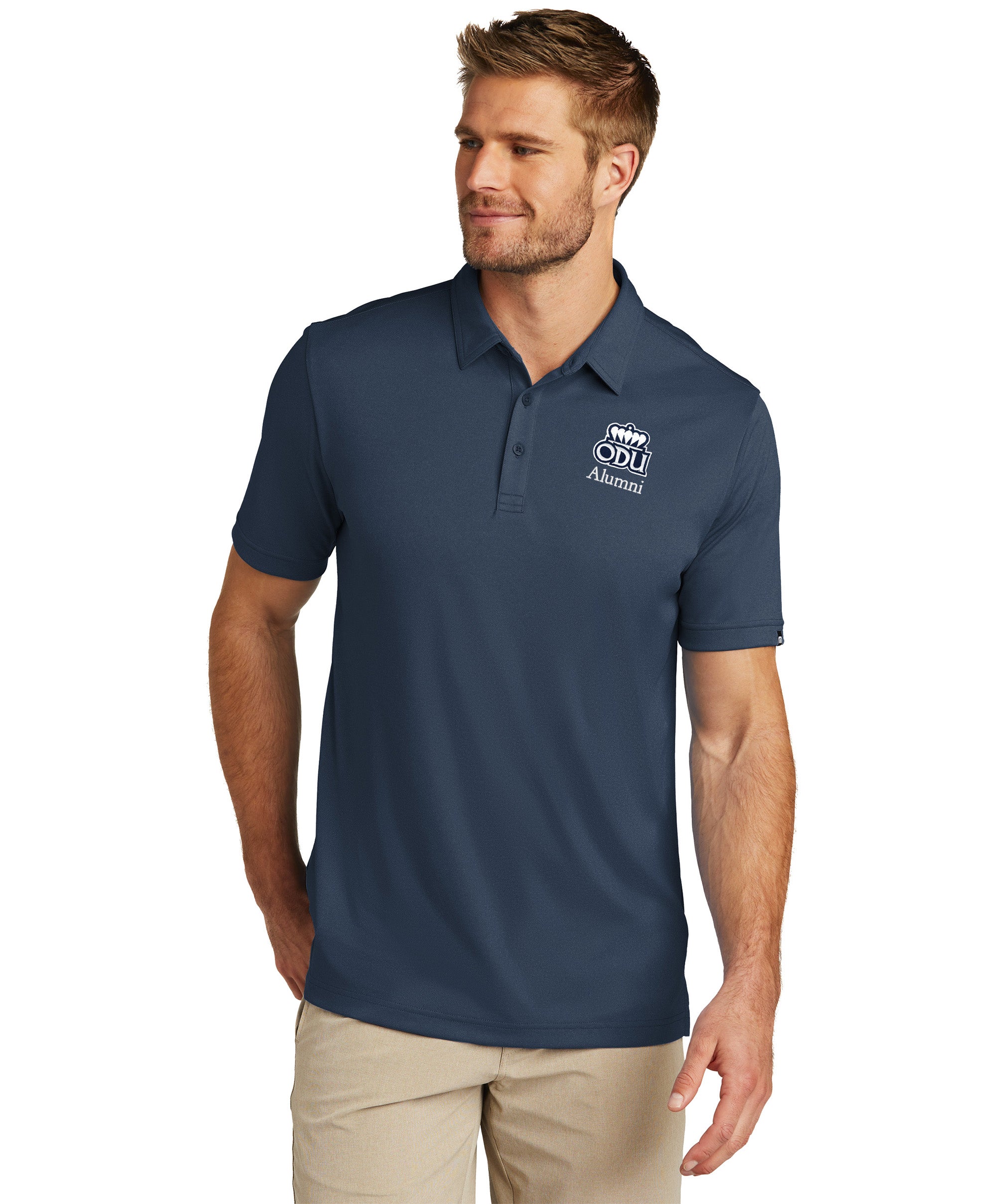 Old Dominion University, ODU Logo, Alumni, TravisMathew Cotton Performance Polo Shirt - Blue Night