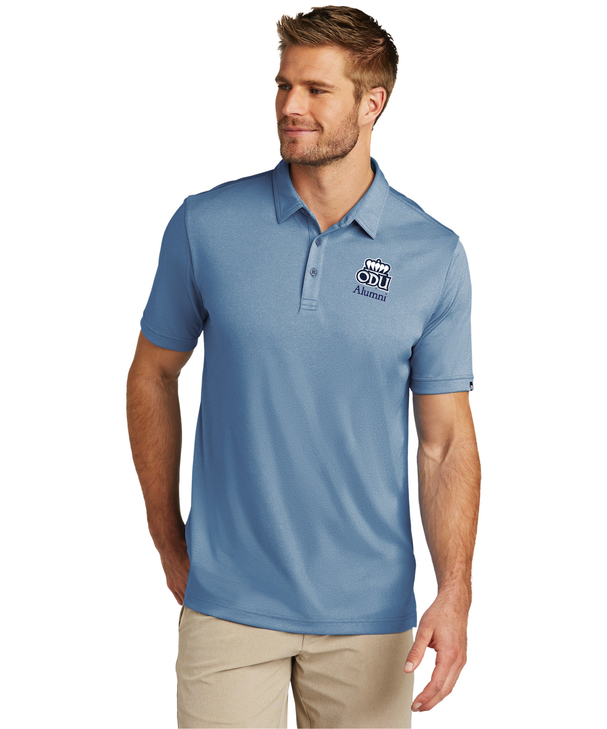 Old Dominion University, ODU Logo, Alumni, TravisMathew Cotton Performance Polo Shirt - Brilliant Blue