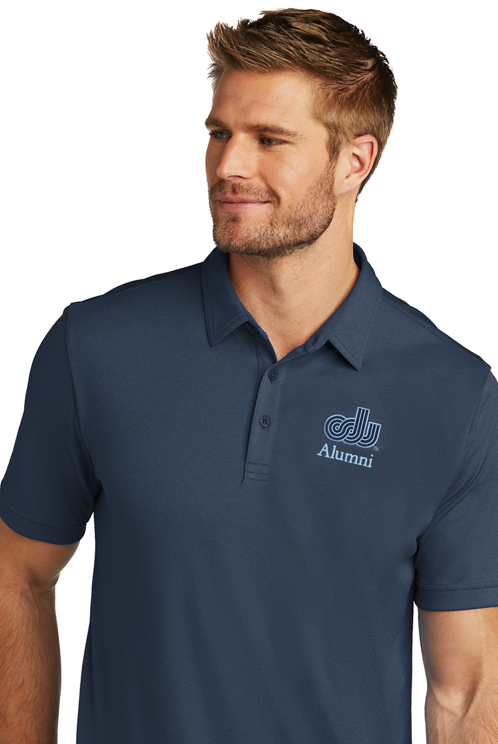 Old Dominion University, ODU Vintage Logo, Alumni, TravisMathew Cotton Performance Polo - Blue night