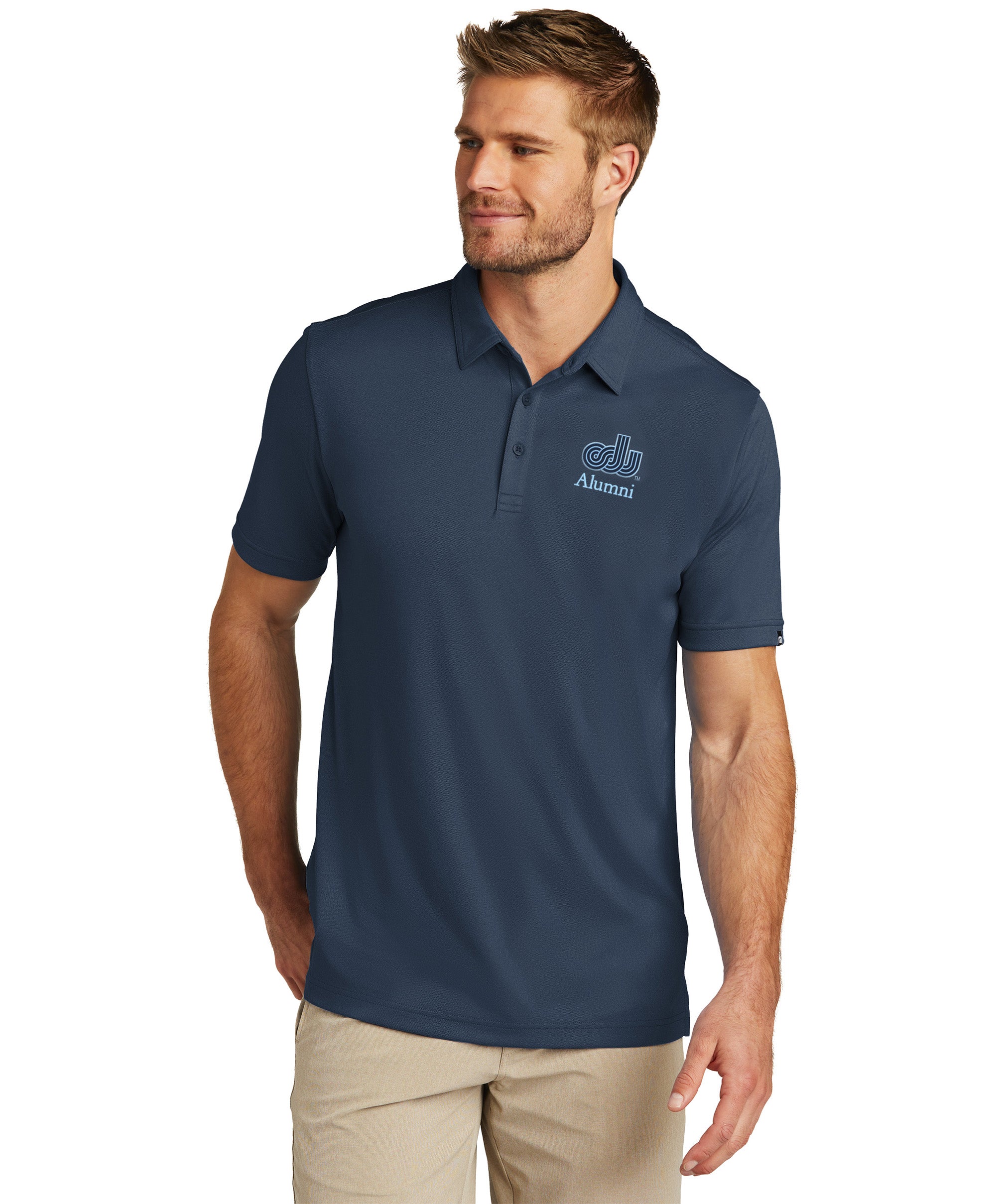 Old Dominion University, ODU Vintage Logo, Alumni, TravisMathew Cotton Performance Polo - Blue night