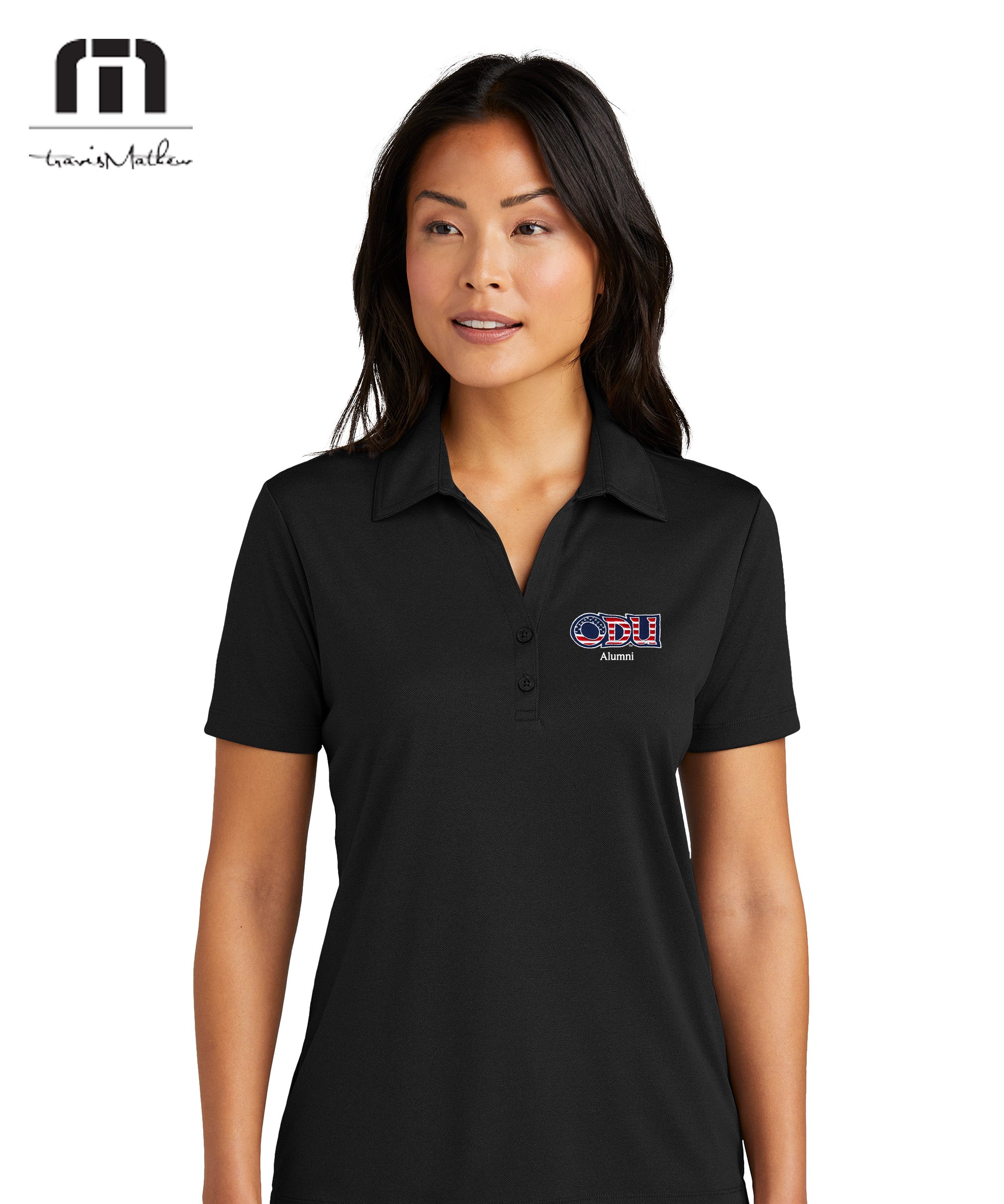 Old Dominion University, ODU Military - Alumni, TravisMathew Women's Coto Performance Polo - Black