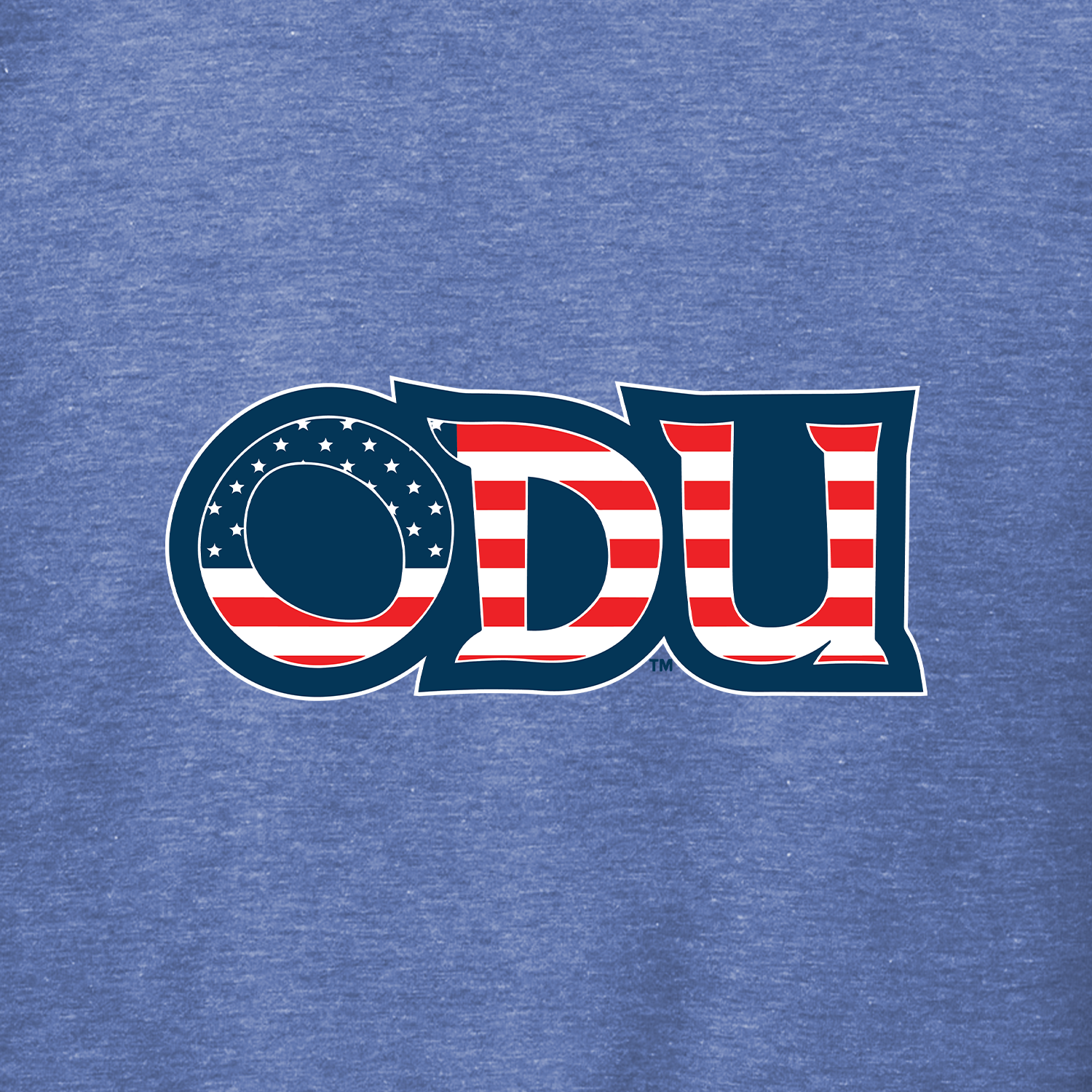 Old Dominion University, ODU Military - Military Logo, American Apparel® Tri-Blend Unisex Track T-Shirt - Hudson Blue