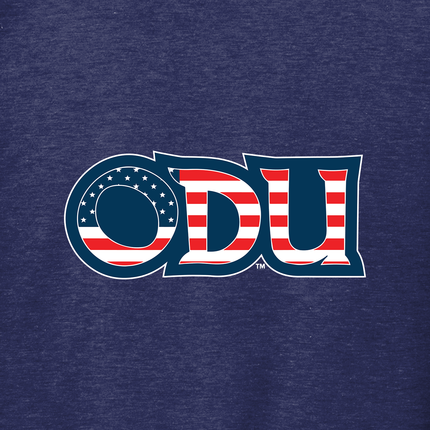Old Dominion University, ODU Military - Military Logo, American Apparel® Tri-Blend Unisex Track T-Shirt - Navy