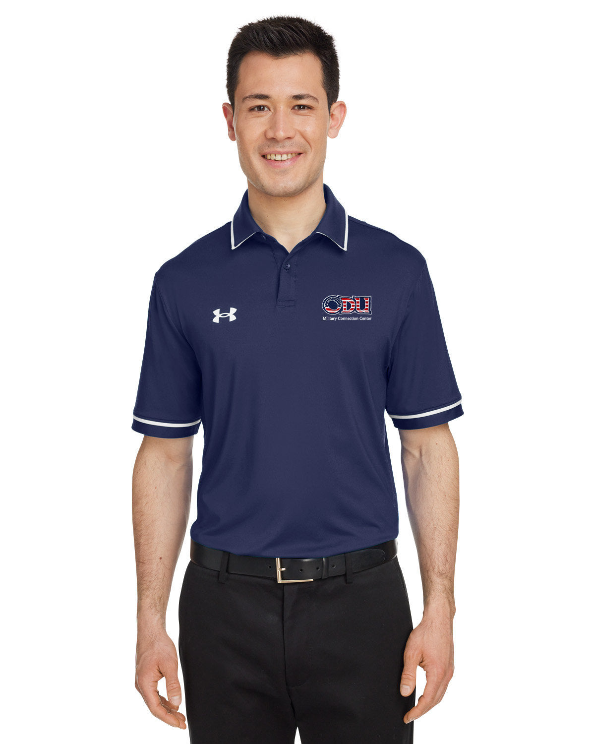 Old Dominion University, ODU Military - Military Connection Center, Port Authority® Dry Zone® UV Micro-Mesh Tipped Polo Shirt - Navy