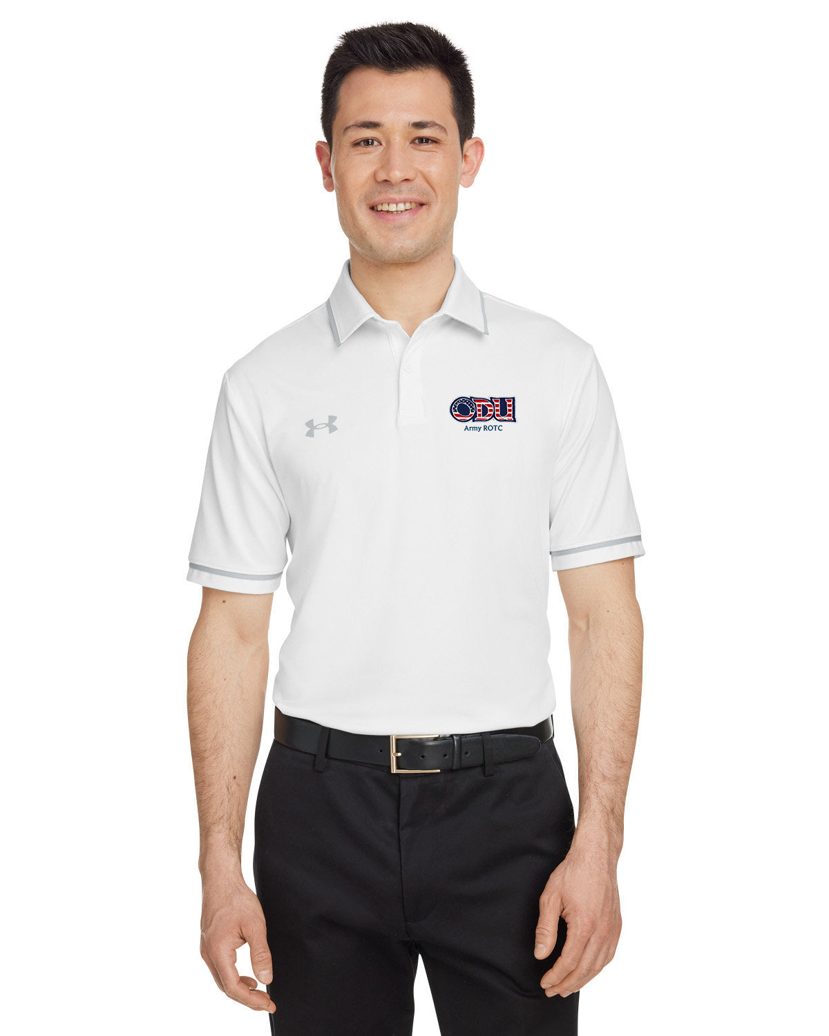 Old Dominion University, ODU Military - Army ROTC, Port Authority® Dry Zone® UV Micro-Mesh Tipped Polo Shirt - White