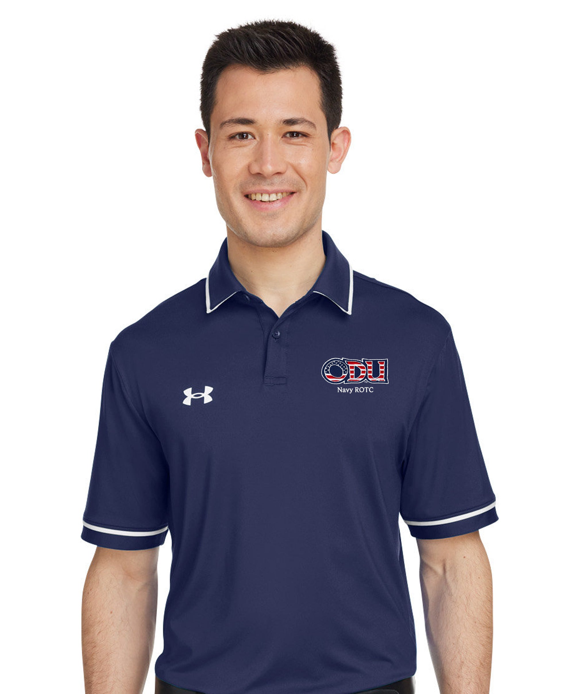 Old Dominion University, ODU Military - Navy ROTC, Port Authority® Dry Zone® UV Micro-Mesh Tipped Polo Shirt - Navy