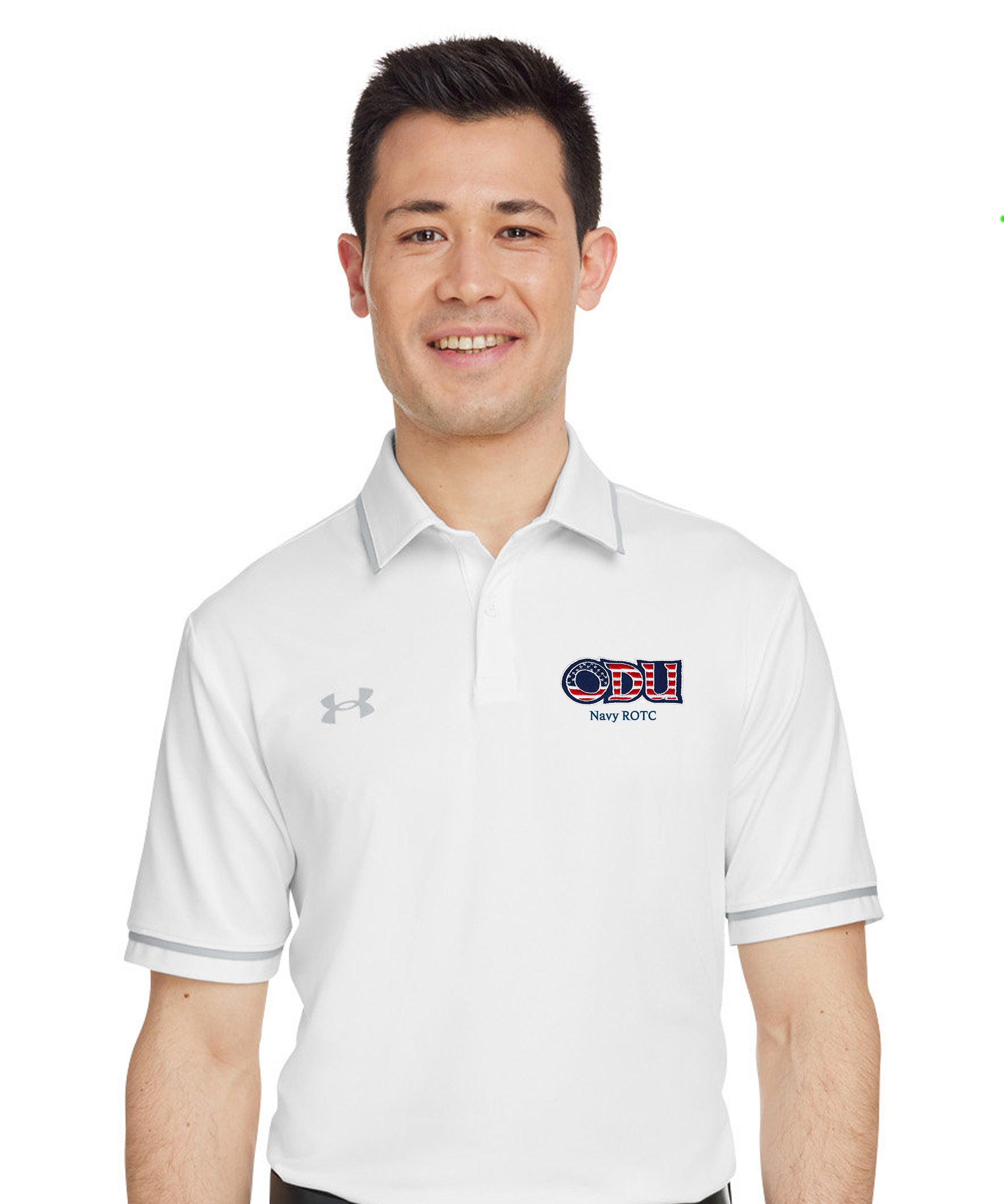 Old Dominion University, ODU Military - Navy ROTC, Port Authority® Dry Zone® UV Micro-Mesh Tipped Polo Shirt - White