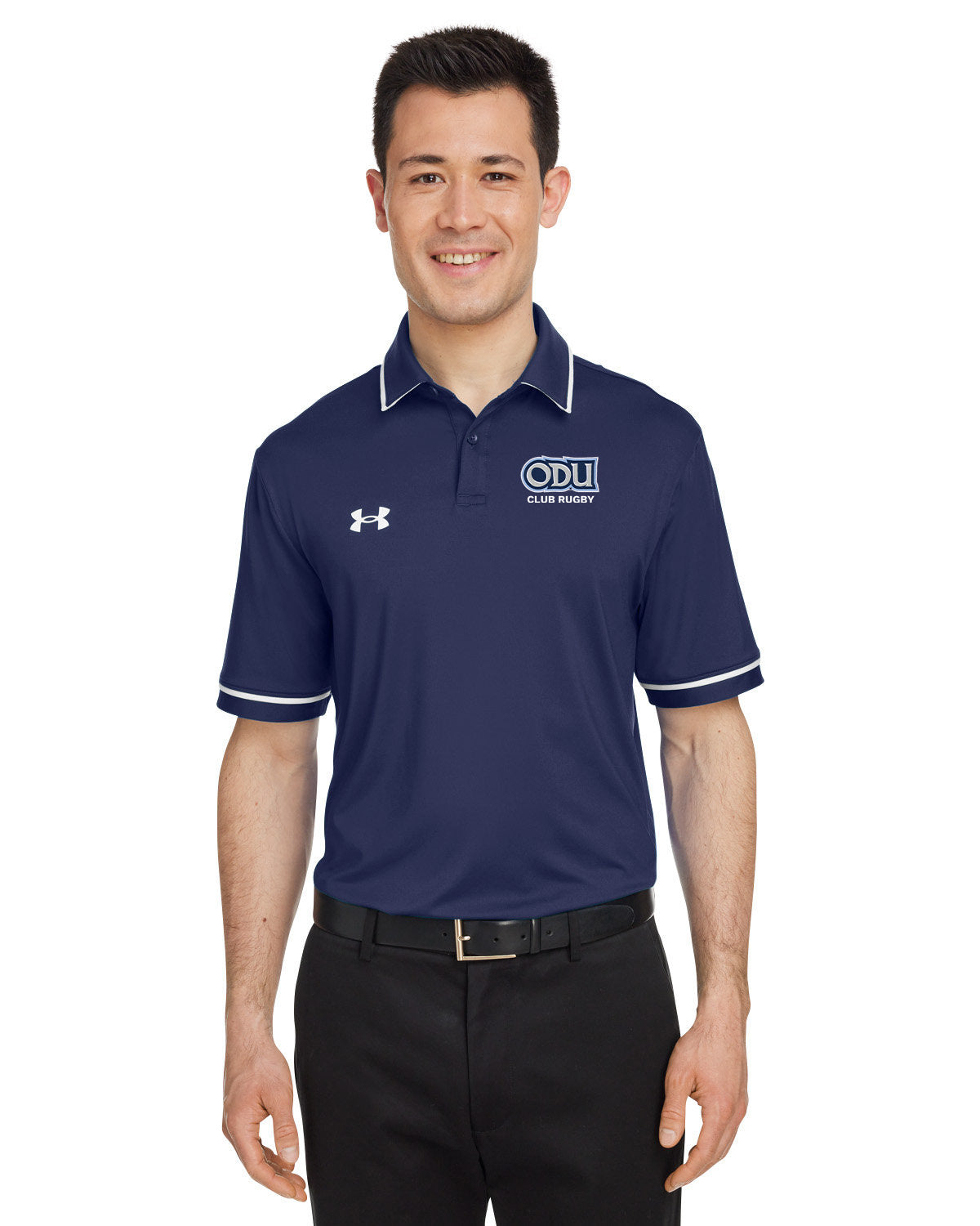 Old Dominion University, Club Sports - Rugby, Port Authority® Dry Zone® UV Micro-Mesh Tipped Polo Shirt - Navy