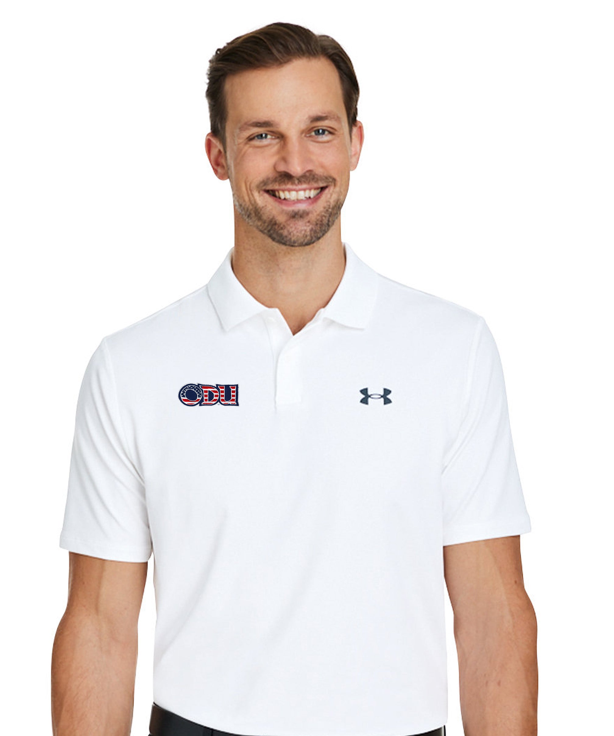 Old Dominion University, ODU Military - Logo, Under Armour - Performance 3.0 Golf Polo - White