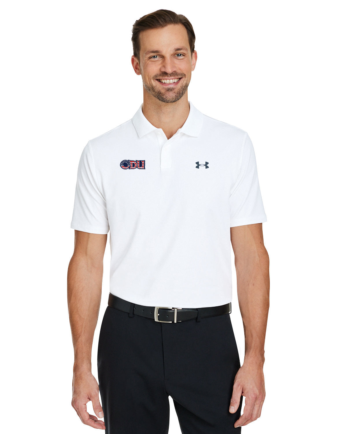 Old Dominion University, ODU Military - Logo, Under Armour - Performance 3.0 Golf Polo - White