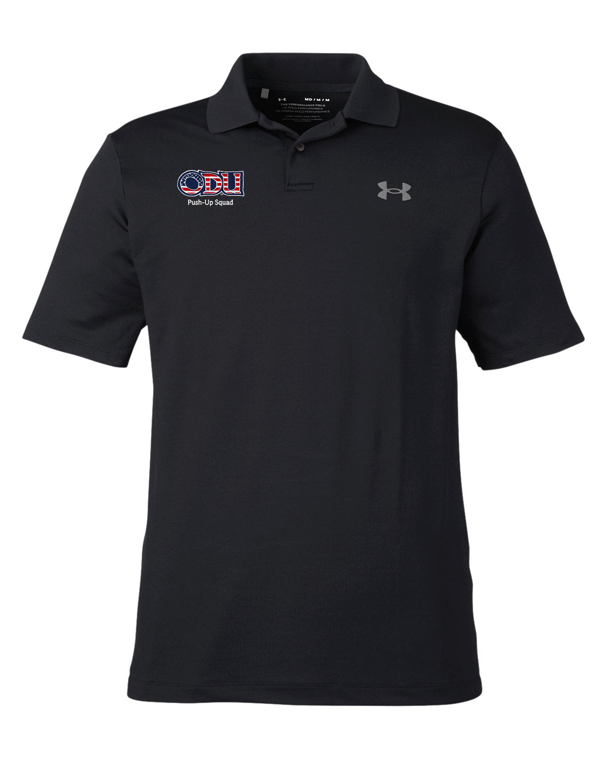Old Dominion University, ODU Military - Push-Up Squad, Under Armour - Performance 3.0 Golf Polo - Black
