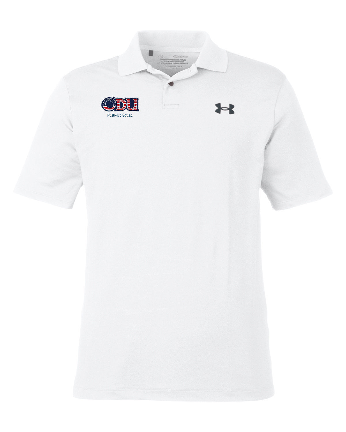 Old Dominion University, ODU Military - Push-Up Squad, Under Armour - Performance 3.0 Golf Polo - White