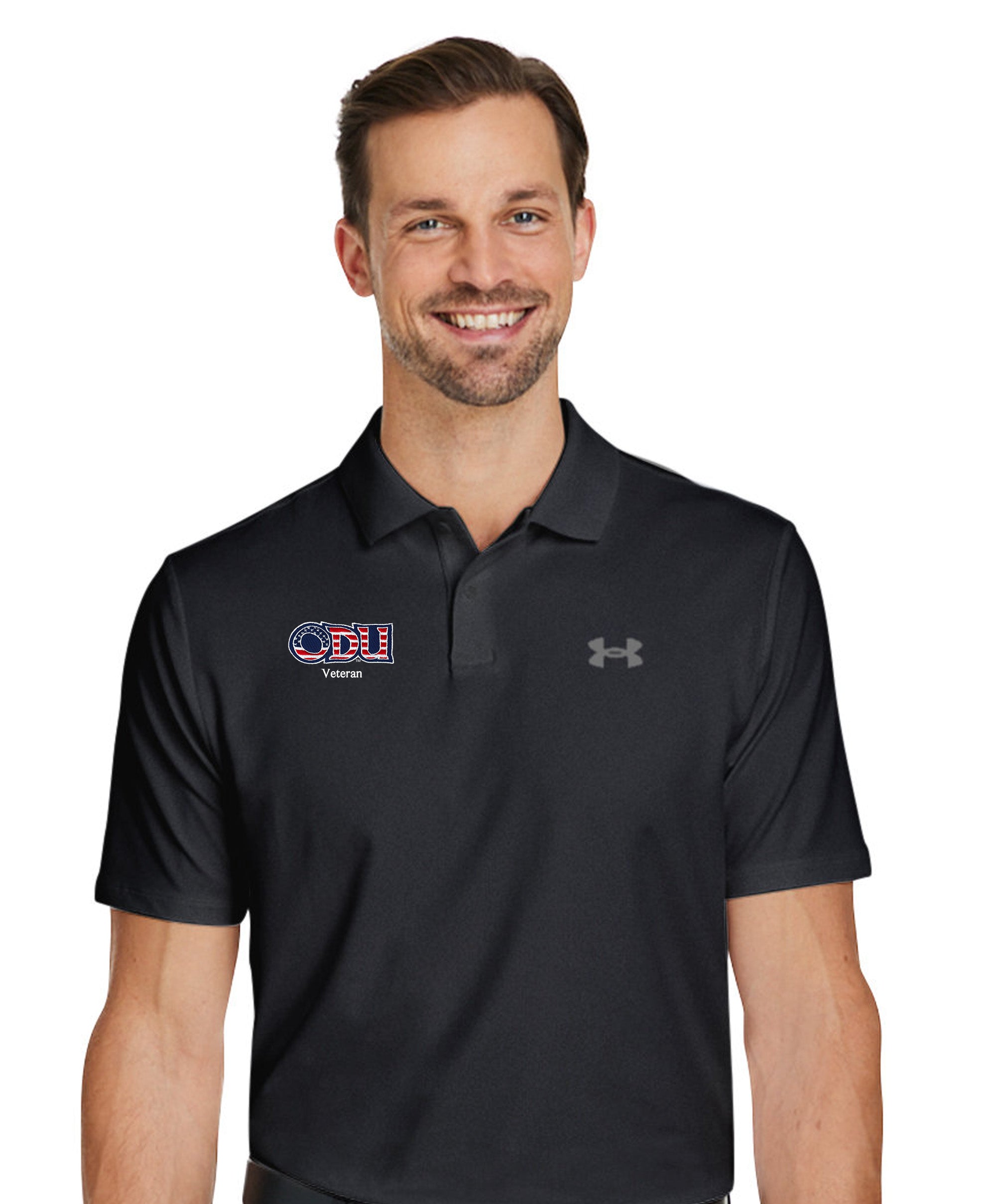 Old Dominion University, ODU Military - Veteran, Under Armour - Performance 3.0 Golf Polo - Black