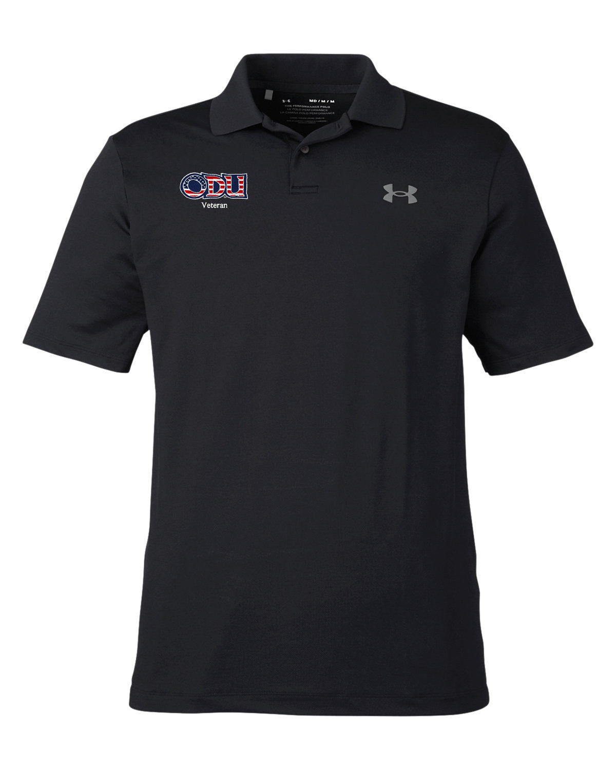 Old Dominion University, ODU Military - Veteran, Under Armour - Performance 3.0 Golf Polo - Black