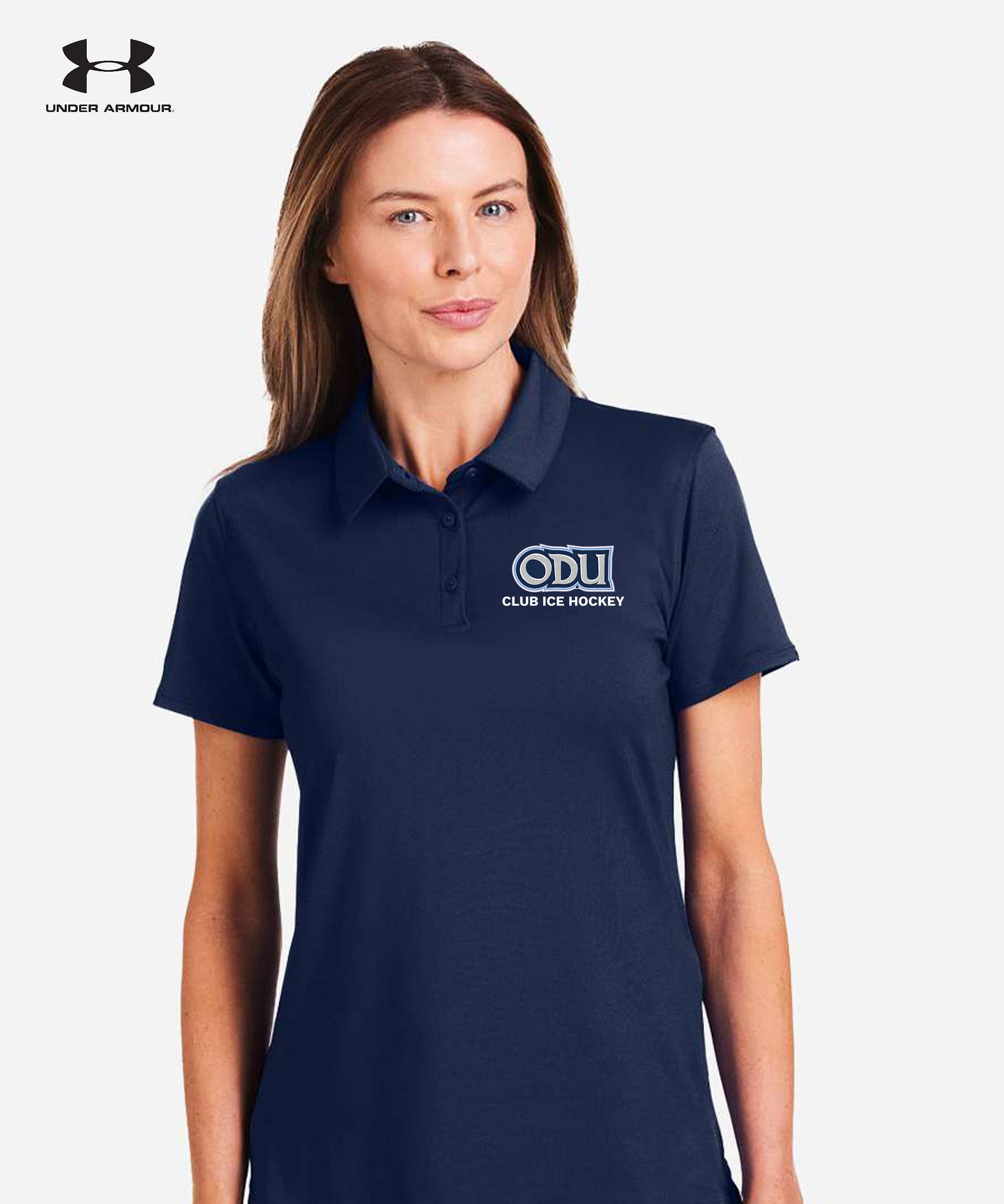 Old Dominion University, Club Sports - Ice Hockey, Under Armour Women's Recycled Polo - Navy