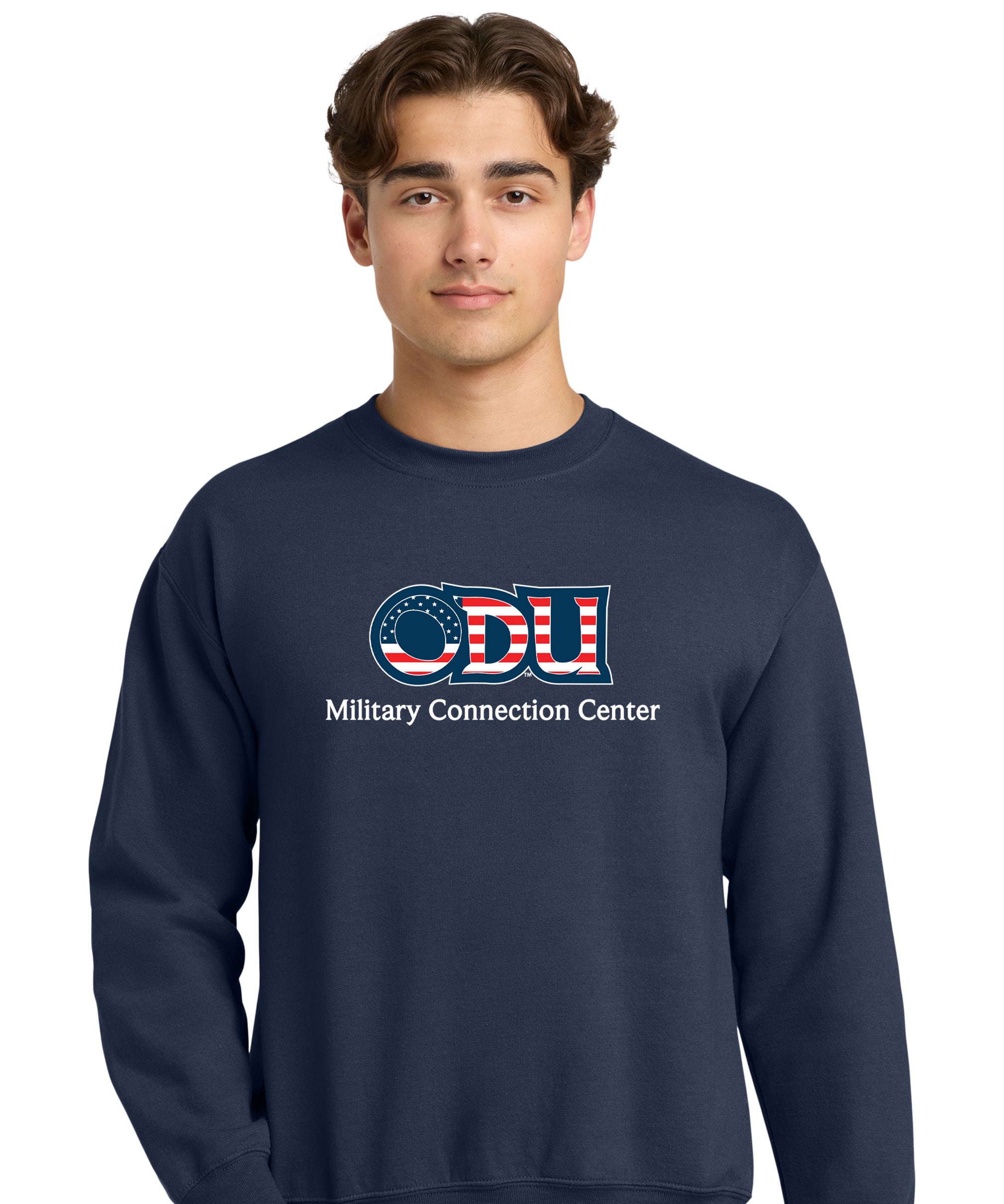Old Dominion University, ODU Military - Military Connection Center, Crewneck Sweatshirt  - Navy