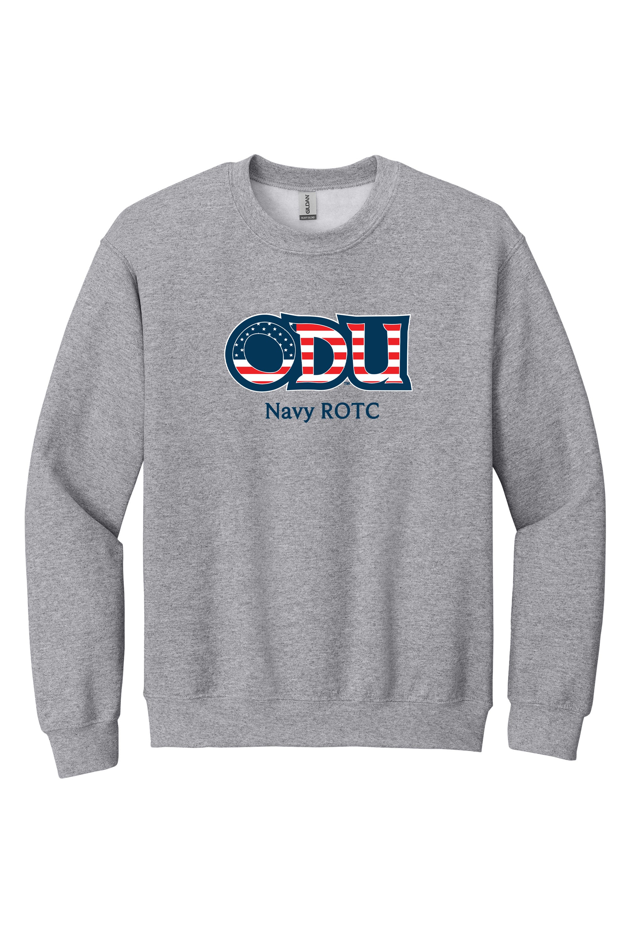 Old Dominion University, ODU Military - Navy ROTC, Crewneck Sweatshirt - Grey