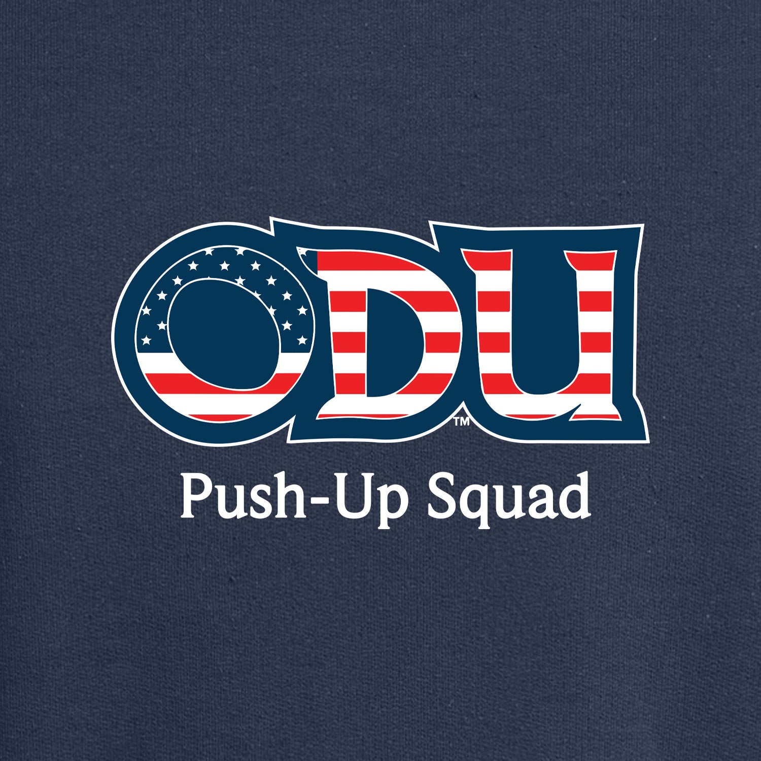 Old Dominion University, ODU Military - Push-Up Squad, Crewneck Sweatshirt - Navy