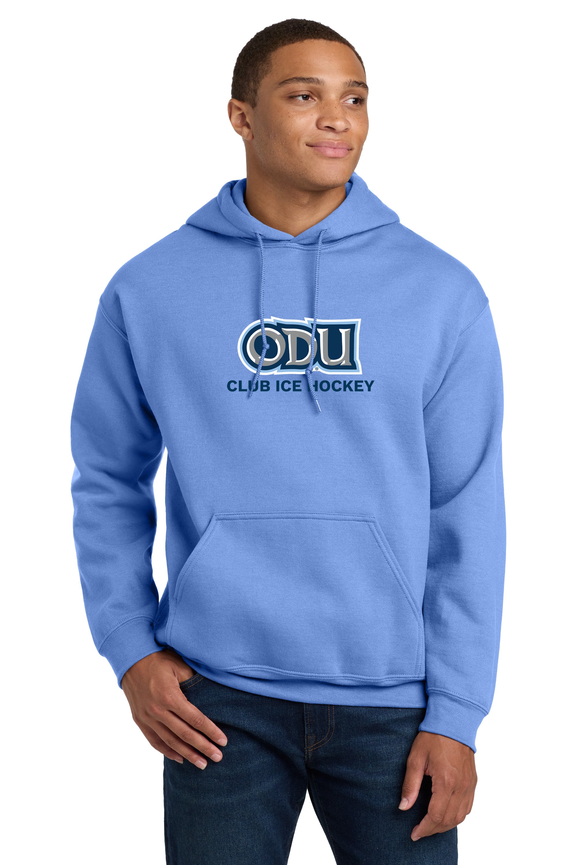 Old Dominion University, Club Sports - Ice Hockey, Heavy Blend™ Hooded Sweatshirt - Hudson Blue