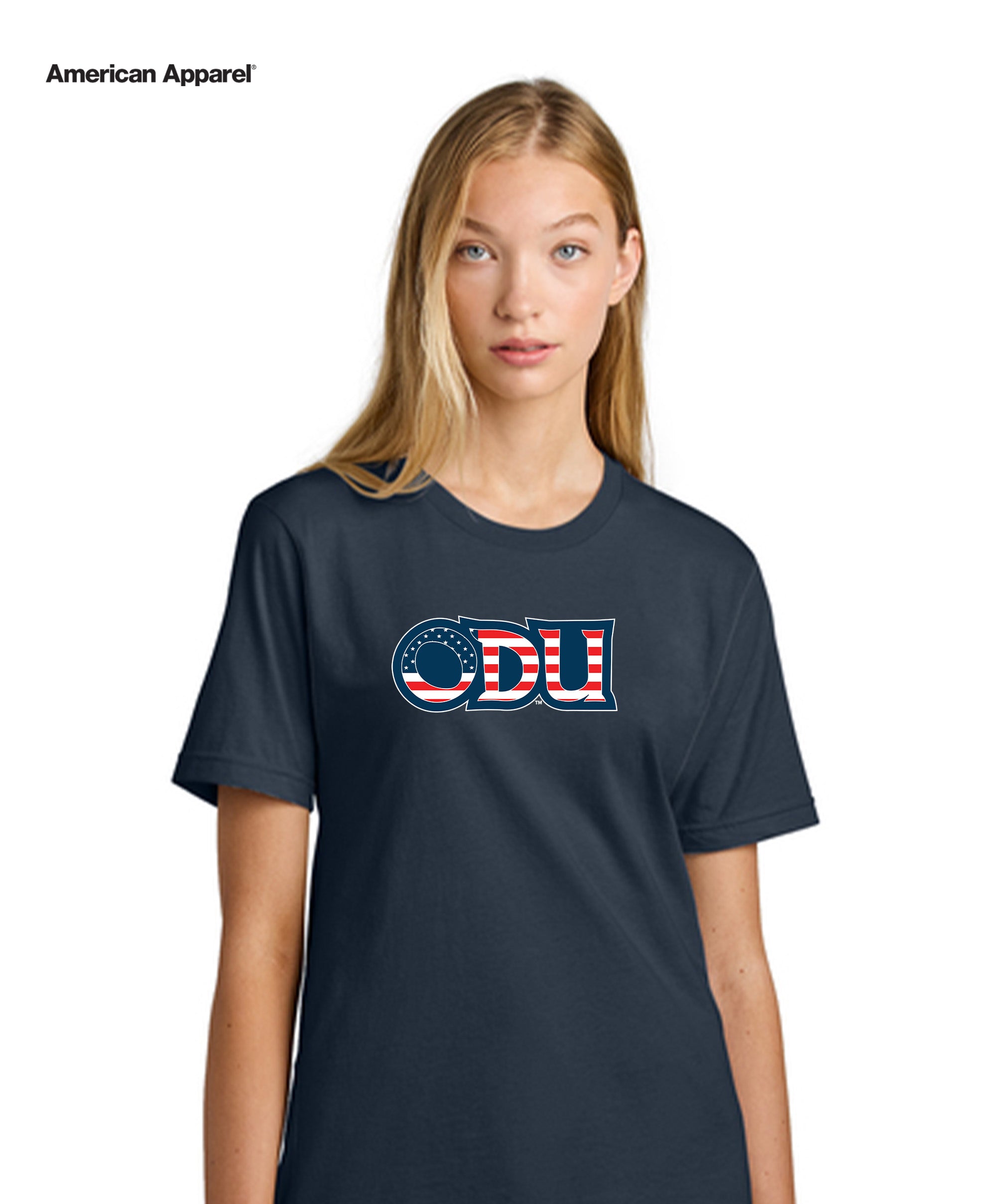Old Dominion University, ODU Military, American Apparel® Fine Jersey Unisex T-Shirt - Navy