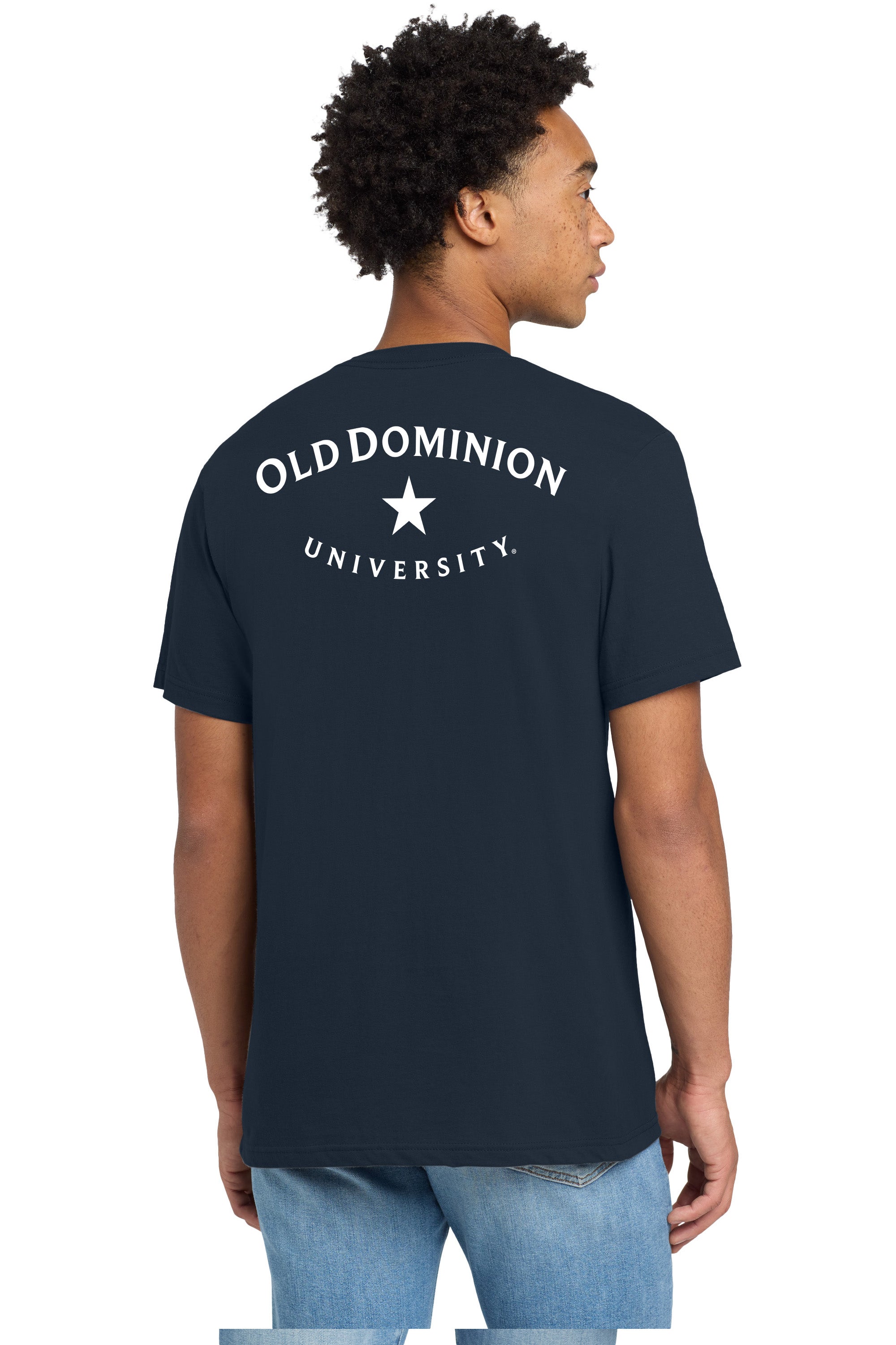 Old Dominion University, USA Flag, American Apparel® Fine Jersey Unisex T-Shirt Navy