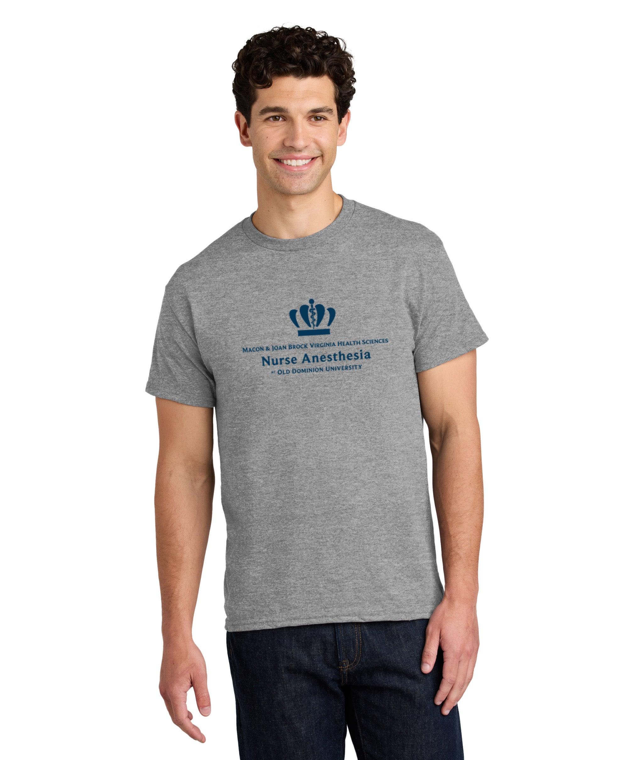 Old Dominion University, Nurse Anesthesia, Heavy Cotton™ 100% Cotton Long Sleeve T-Shirt - Gray