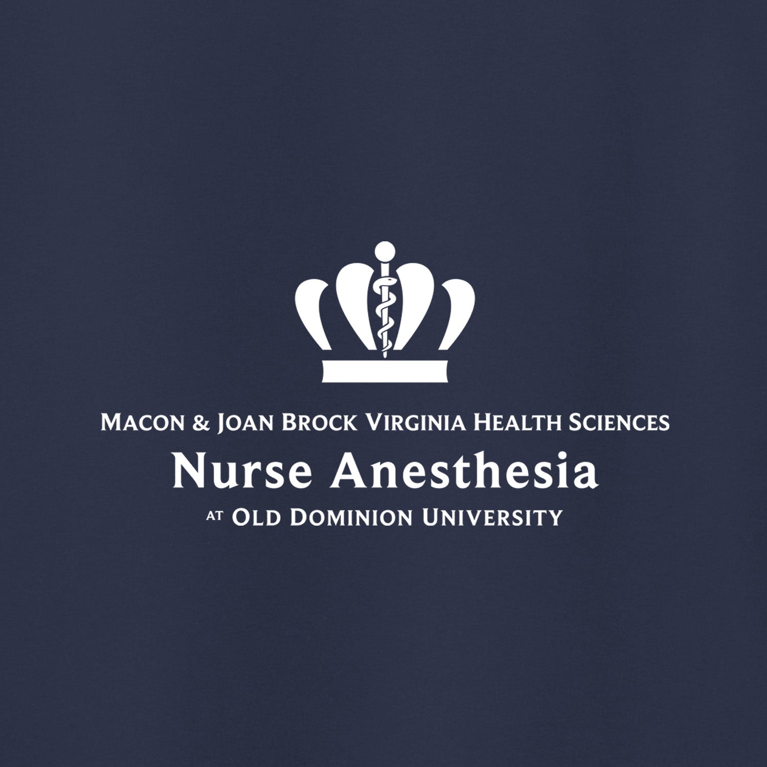 Old Dominion University, Full Logo, Nurse Anesthesia, Heavy Cotton™ 100% Cotton Long Sleeve T-Shirt - Navy