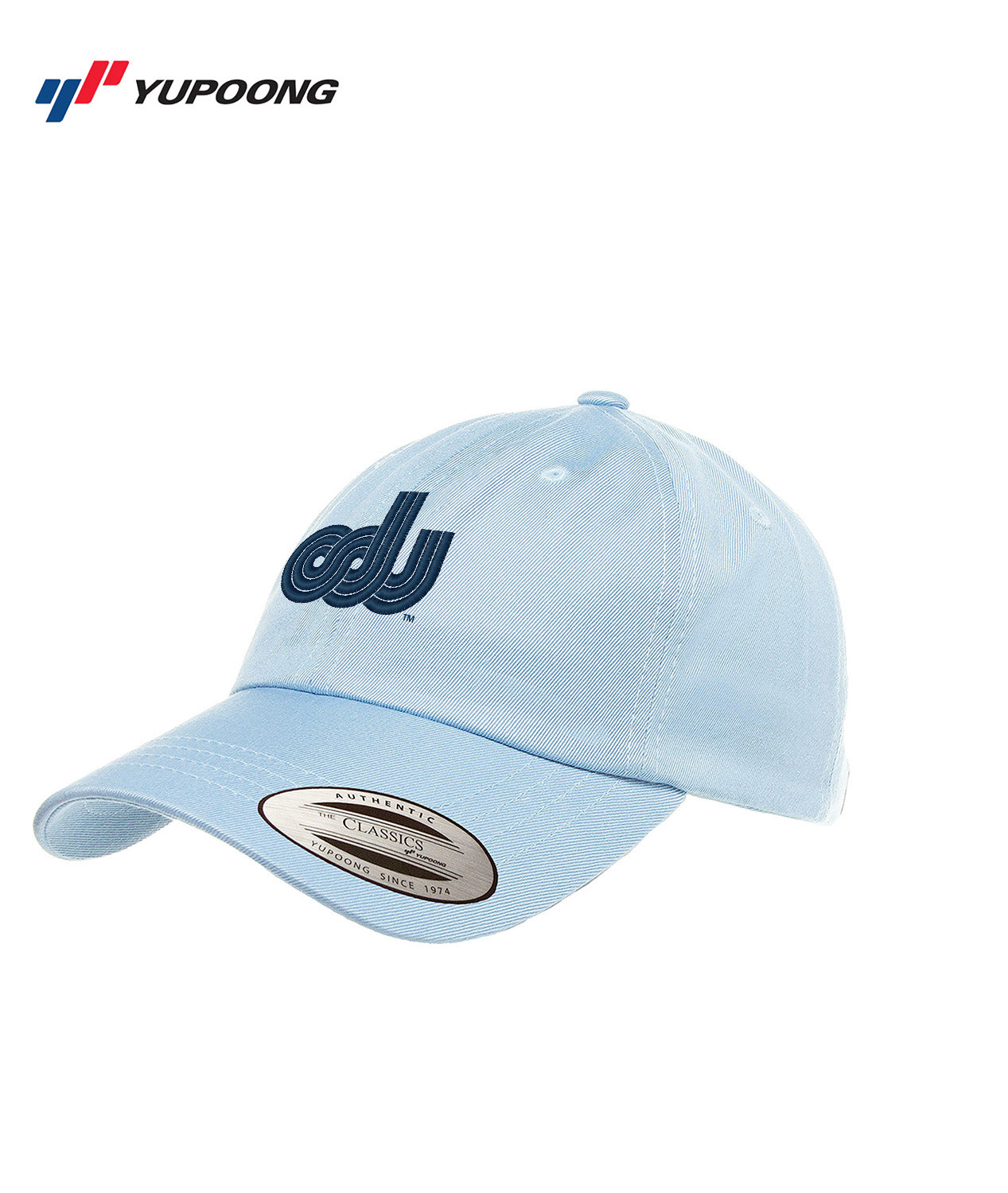 Old Dominion University, ODU Vintage Logo8, Yupoong Classics - Classic Dad Hat- Light Blue