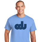 Old Dominion University, ODU Vintage Logo, DryBlend® 50 Cotton/50 Poly T-Shirt - Carolina Blue