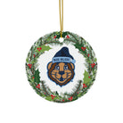 ODU, Big Red Santa, Ceramic Ornament, Circle