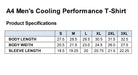 Old Dominion University, ODU Military - Army ROTC, A4 Cooling Performance Short Sleeve T-Shirt - Size Chart