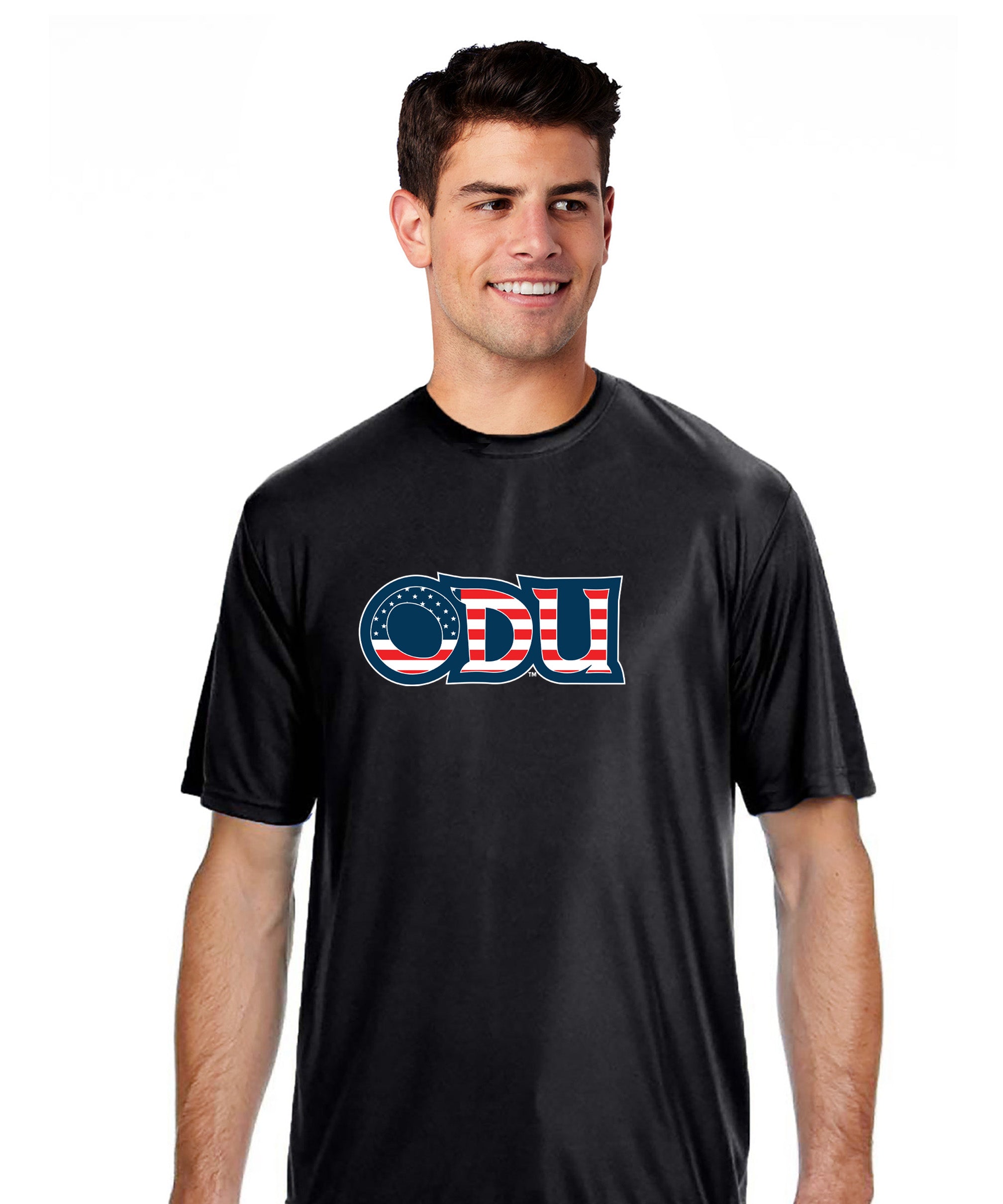 Old Dominion University, ODU Military - Military Logo, Unisex Heather CVC Long Sleeve T-Shirt - Black