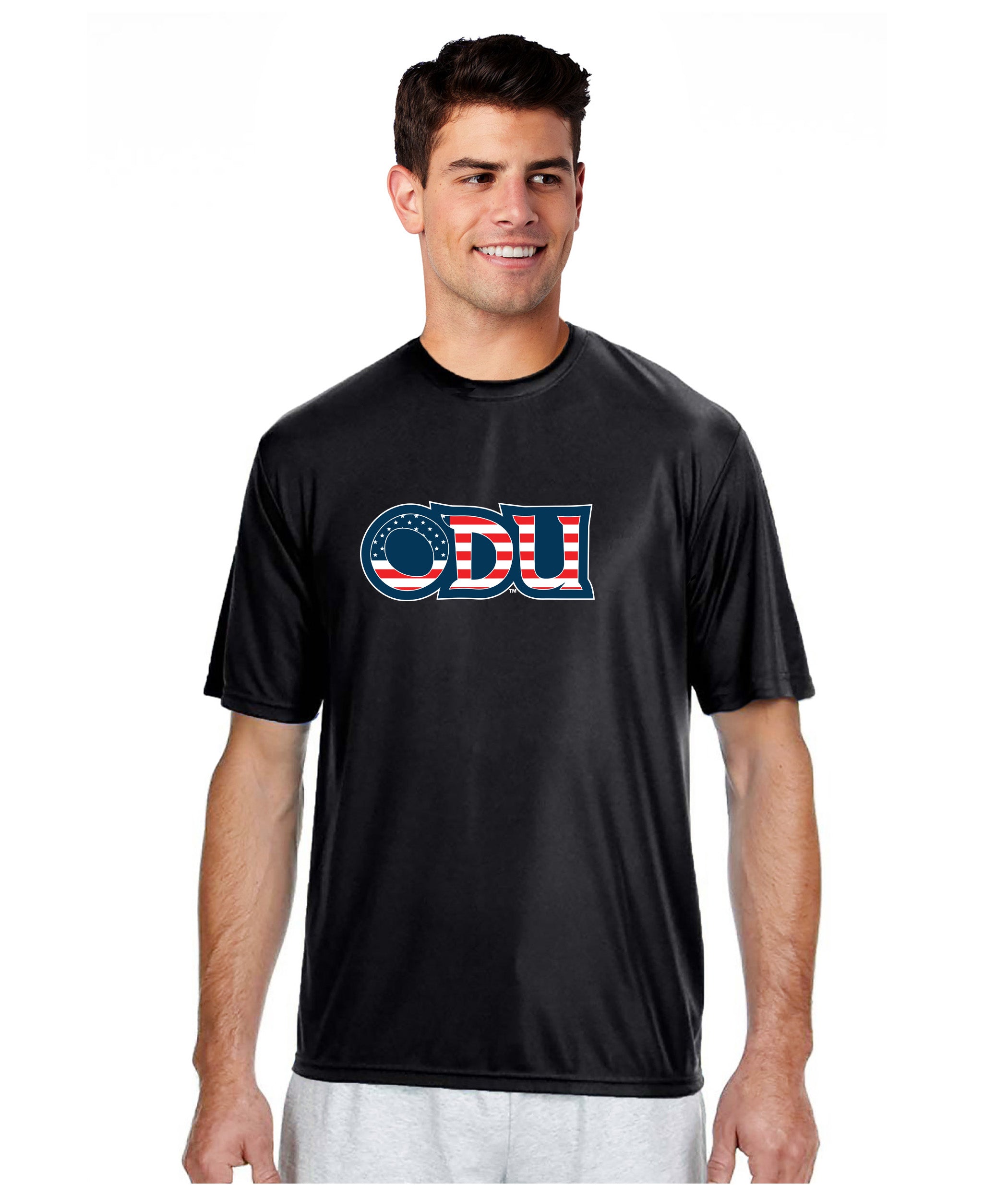 Old Dominion University, ODU Military - Military Logo, Unisex Heather CVC Long Sleeve T-Shirt - Black