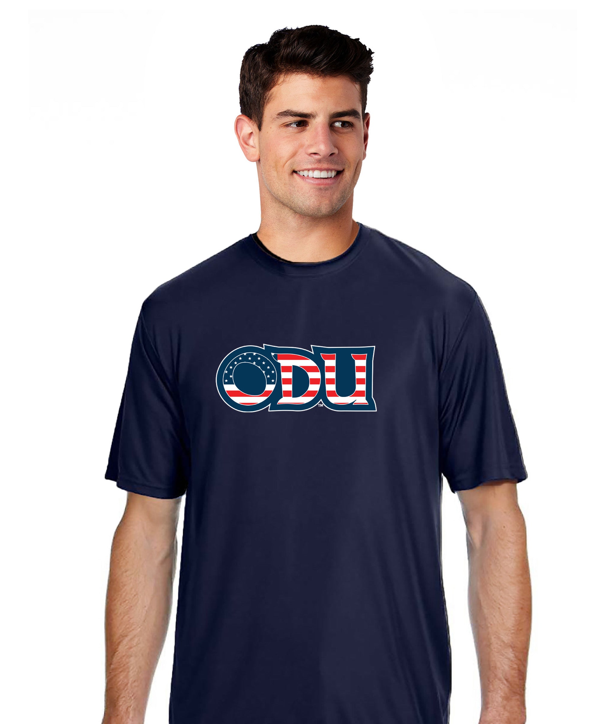 Old Dominion University, ODU Military - Military Logo, Unisex Heather CVC Long Sleeve T-Shirt - Navy