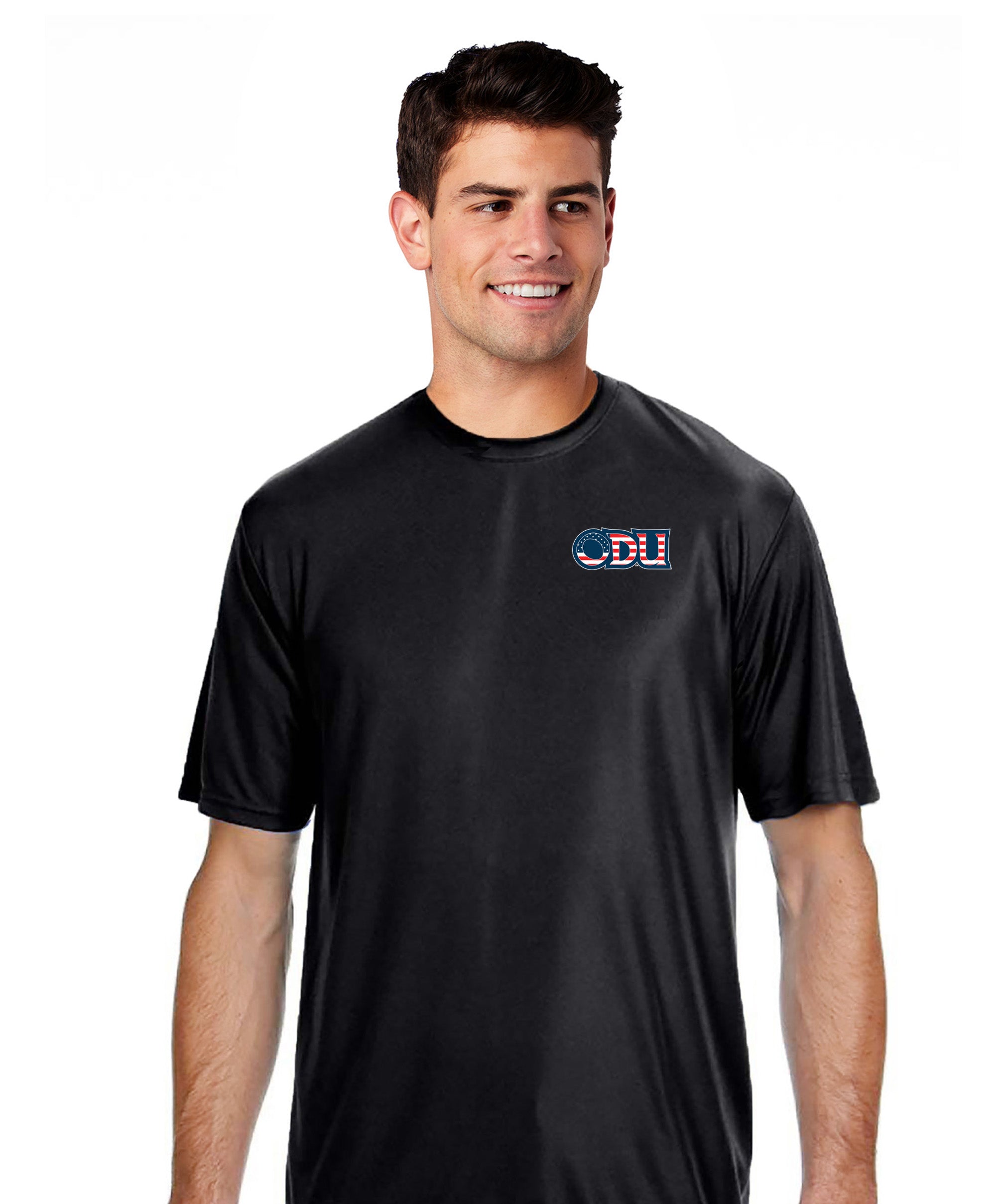 Old Dominion University, ODU Military - Military Logo, Unisex Heather CVC Long Sleeve T-Shirt - Black