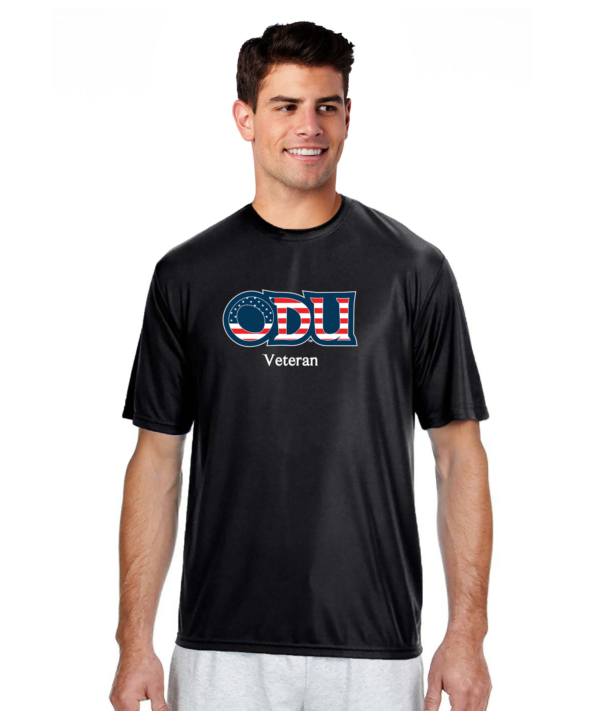 Old Dominion University, ODU Military -Veteran, A4 Cooling Performance Short Sleeve T-Shirt - Black