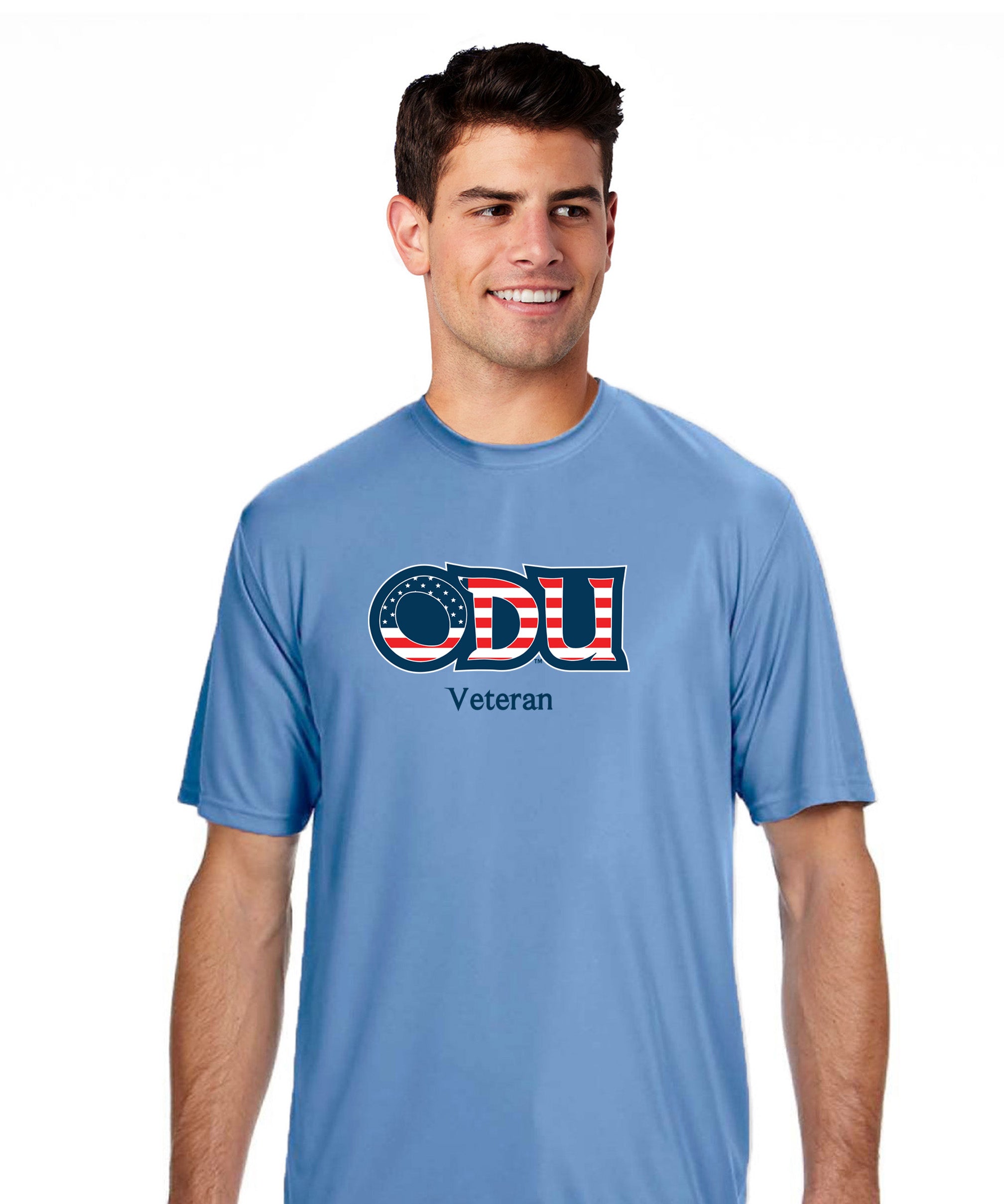 Old Dominion University, ODU Military -Veteran, A4 Cooling Performance Short Sleeve T-Shirt - Carolina Blue