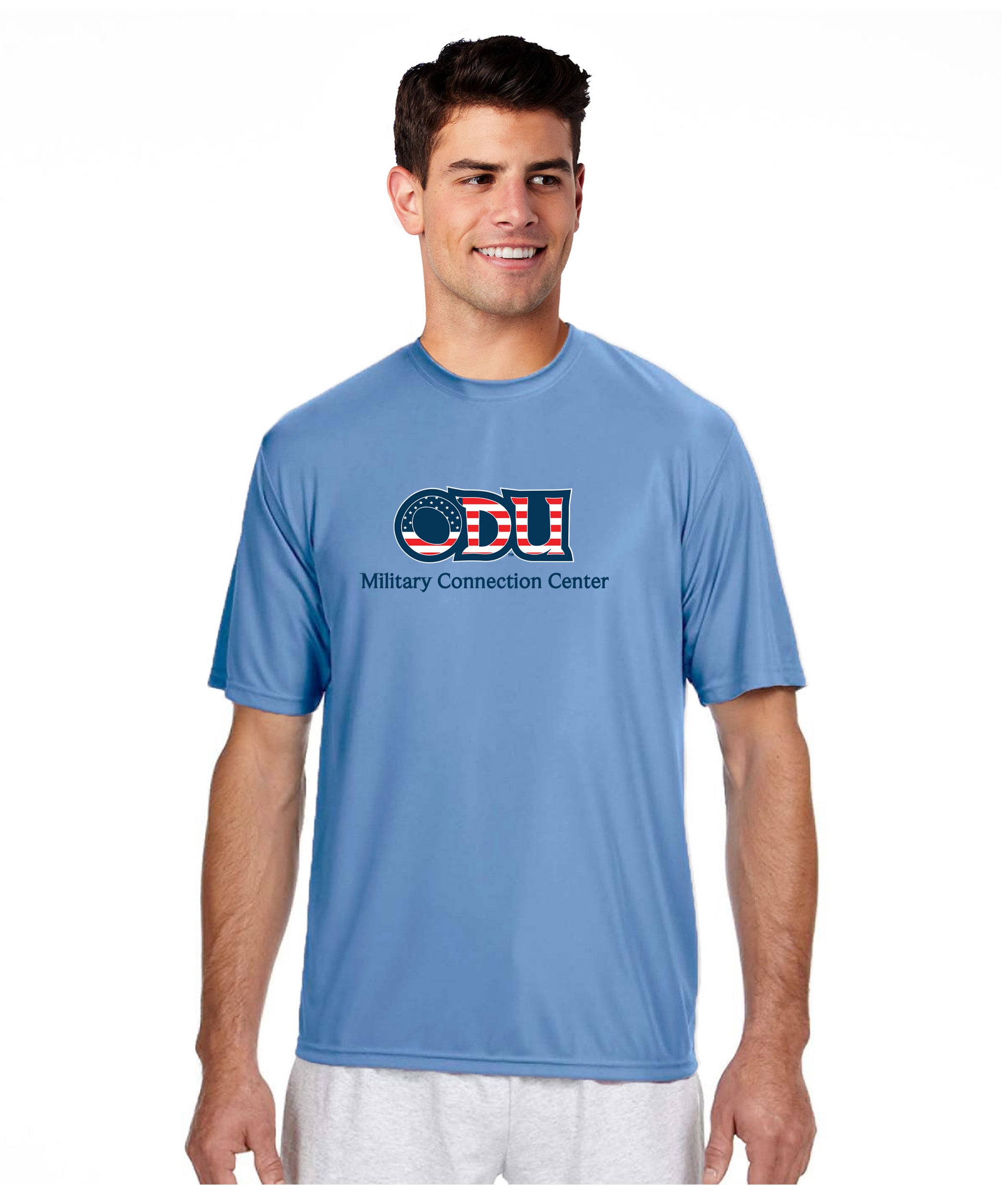 Old Dominion University, ODU Military - Military Connection Center, A4 Cooling Performance Short Sleeve T-Shirt - Carolina Blue