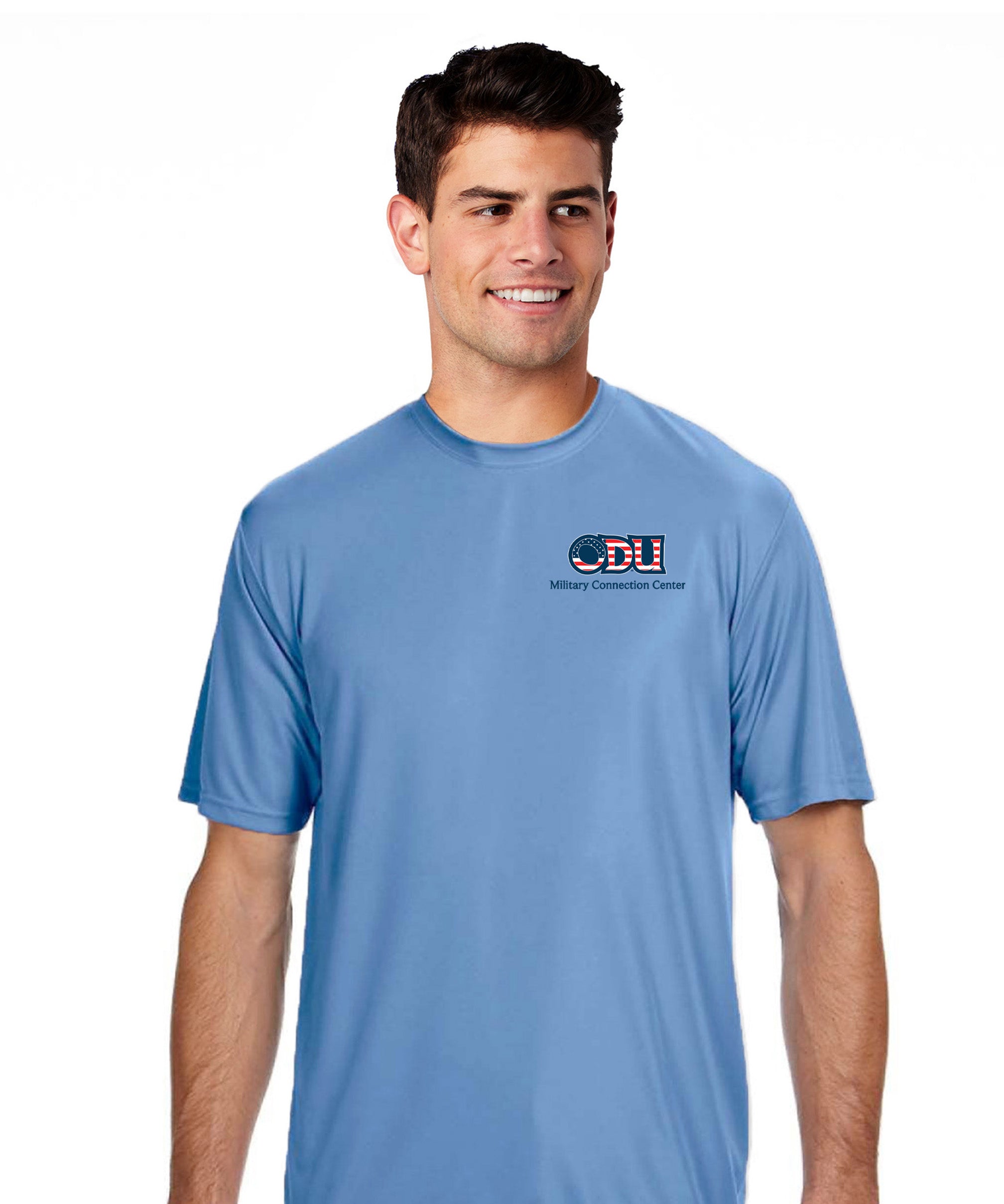 Old Dominion University, ODU Military - Military Connection Center, A4 Cooling Performance Short Sleeve T-Shirt - Carolina Blue