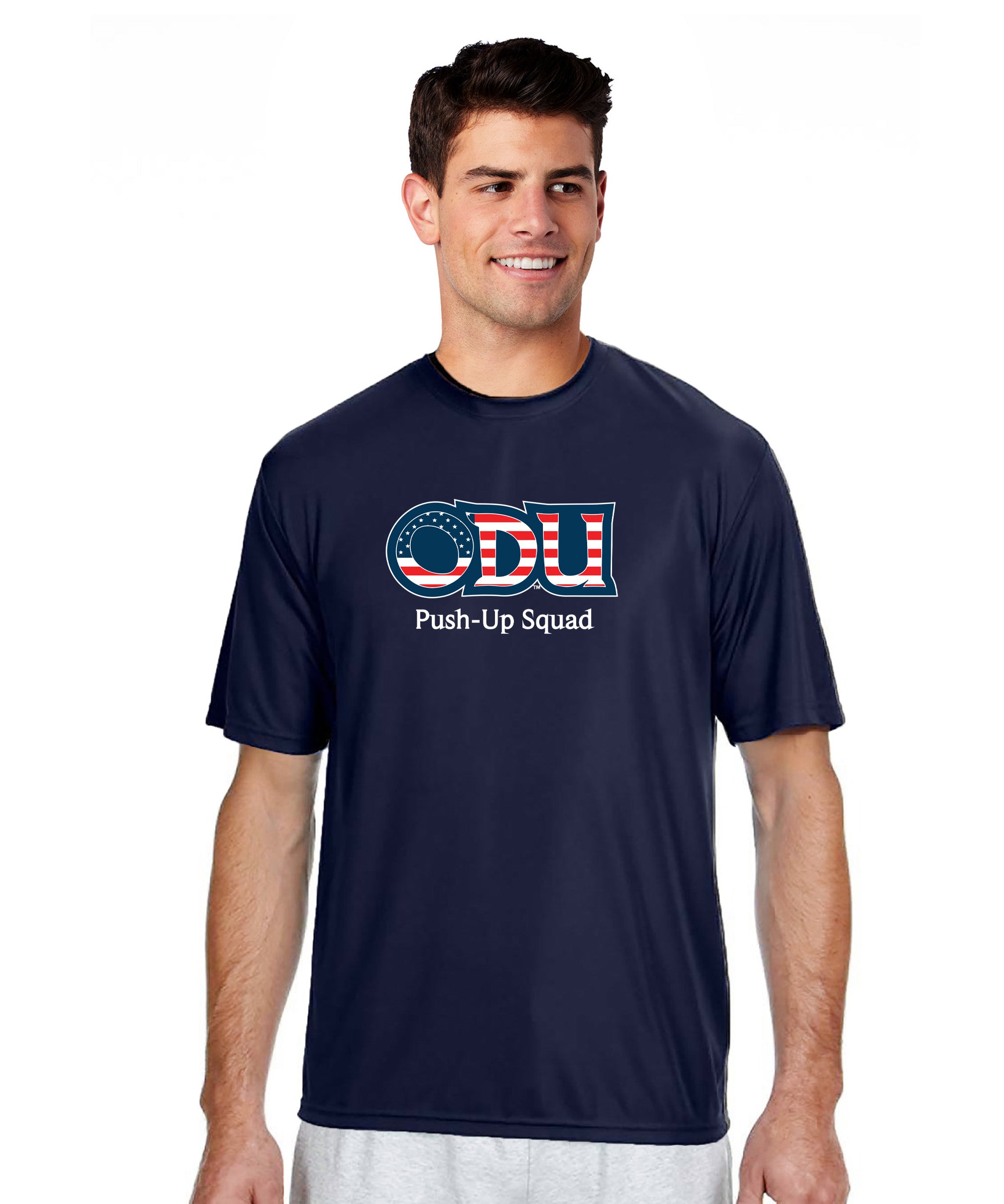 Old Dominion University, ODU Military - Push-Up Squad, A4 Cooling Performance Short Sleeve T-Shirt - Navy