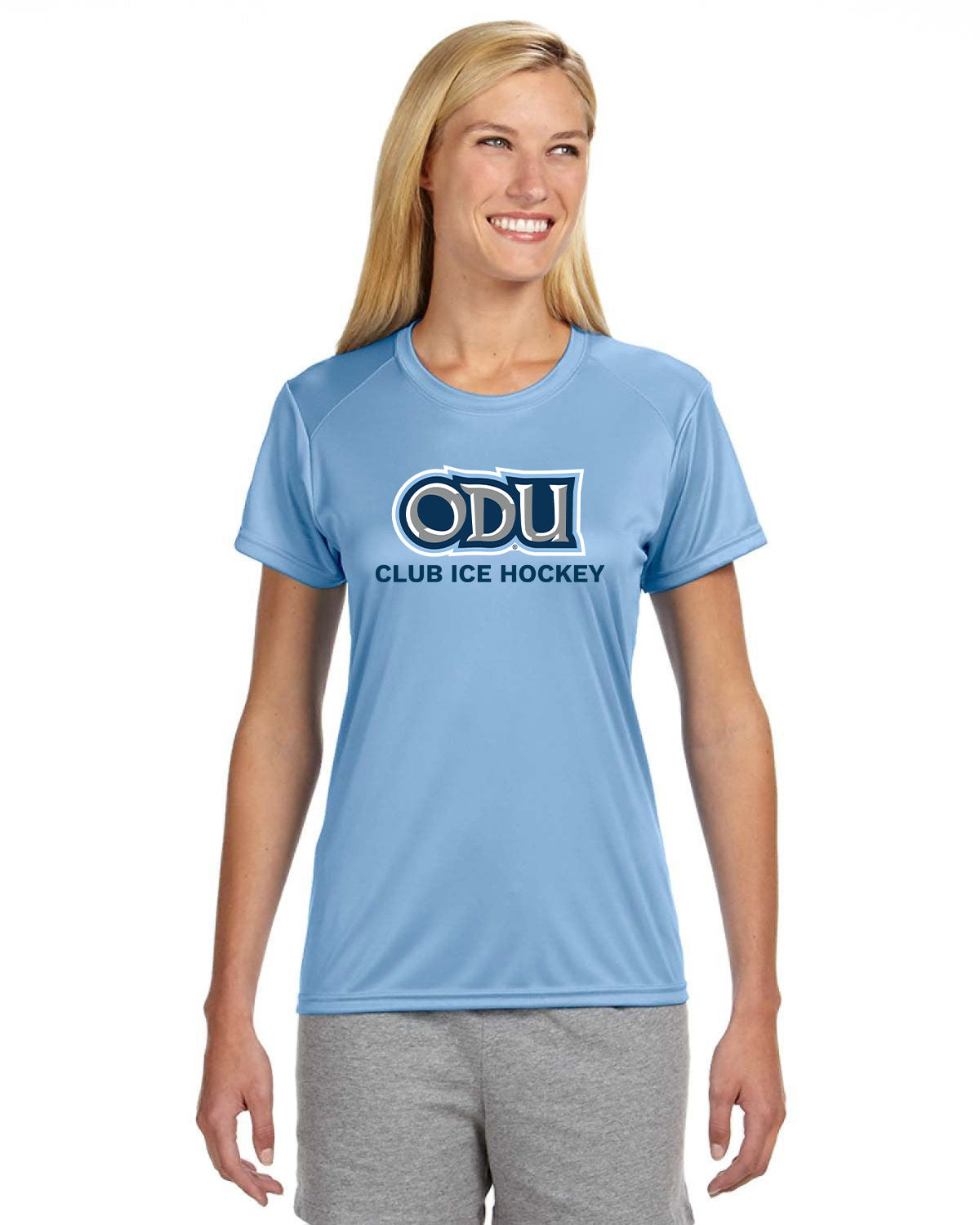 Old Dominion University, ODU - Club Sports, A4 Women’s Cooling Performance Short Sleeve T-Shirt - Hudson Blue