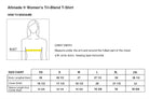 American Flag, Women’s Tri-Blend T-Shirt - Size Chart