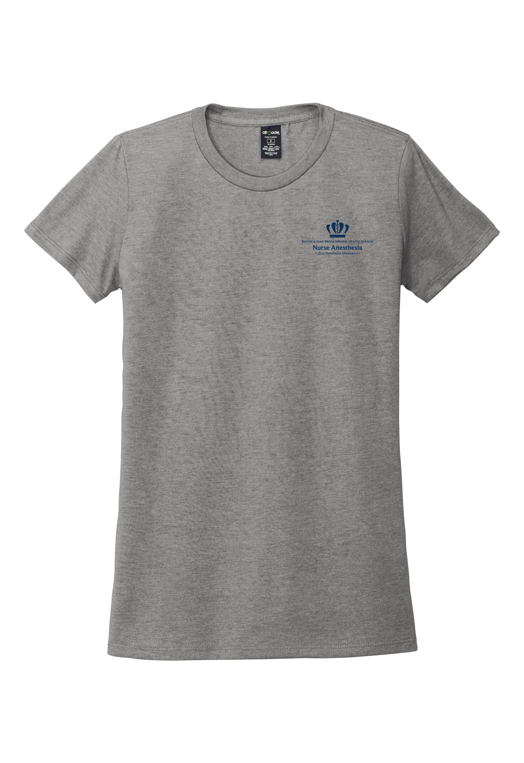 Old Dominion University, Nurse Anesthesia, Women’s Tri-Blend T - Shirt - Grey