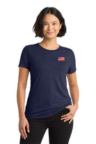 American Flag, Women’s Tri-Blend T-Shirt - navy