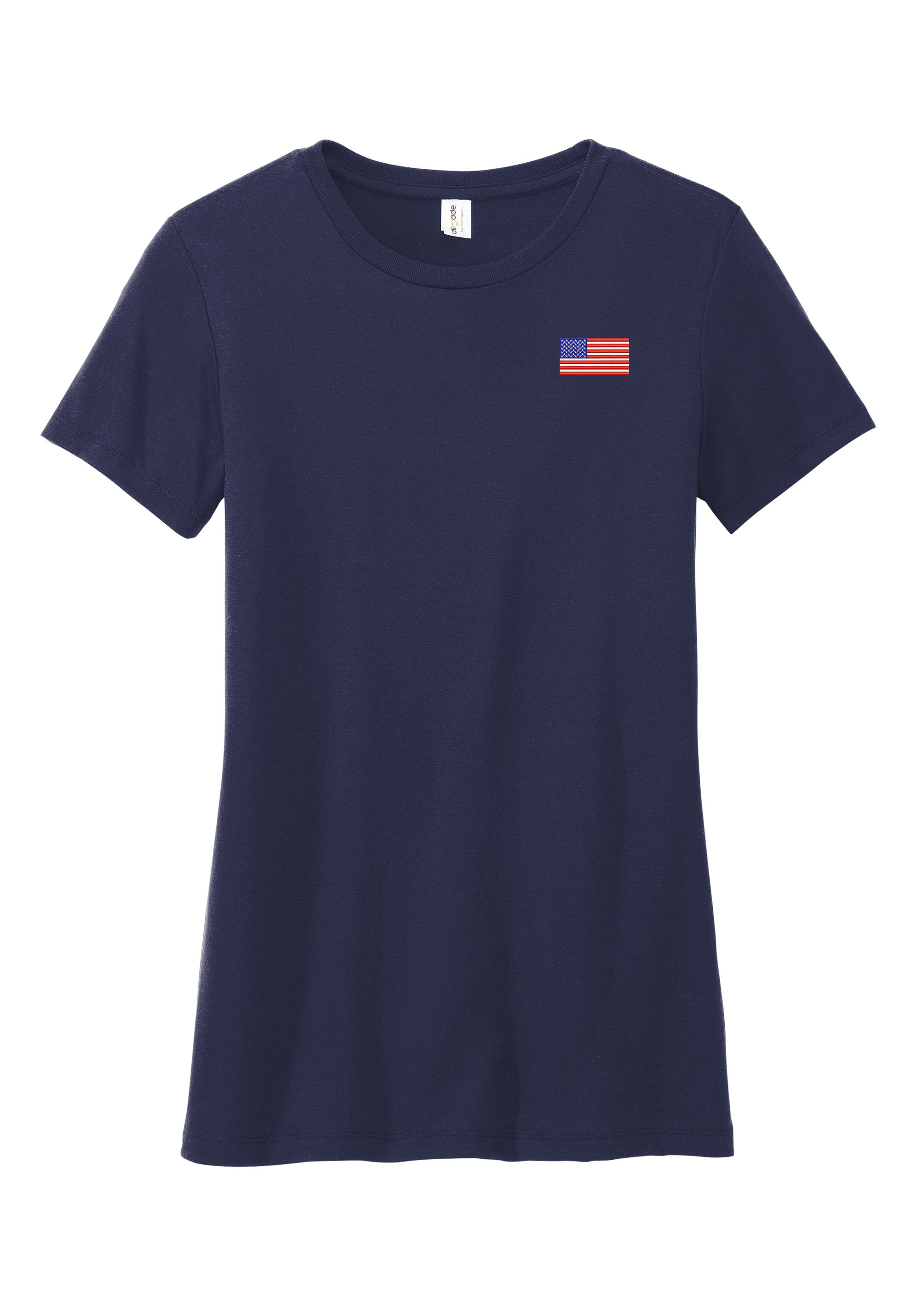 American Flag, Women’s Tri-Blend T-Shirt - navy