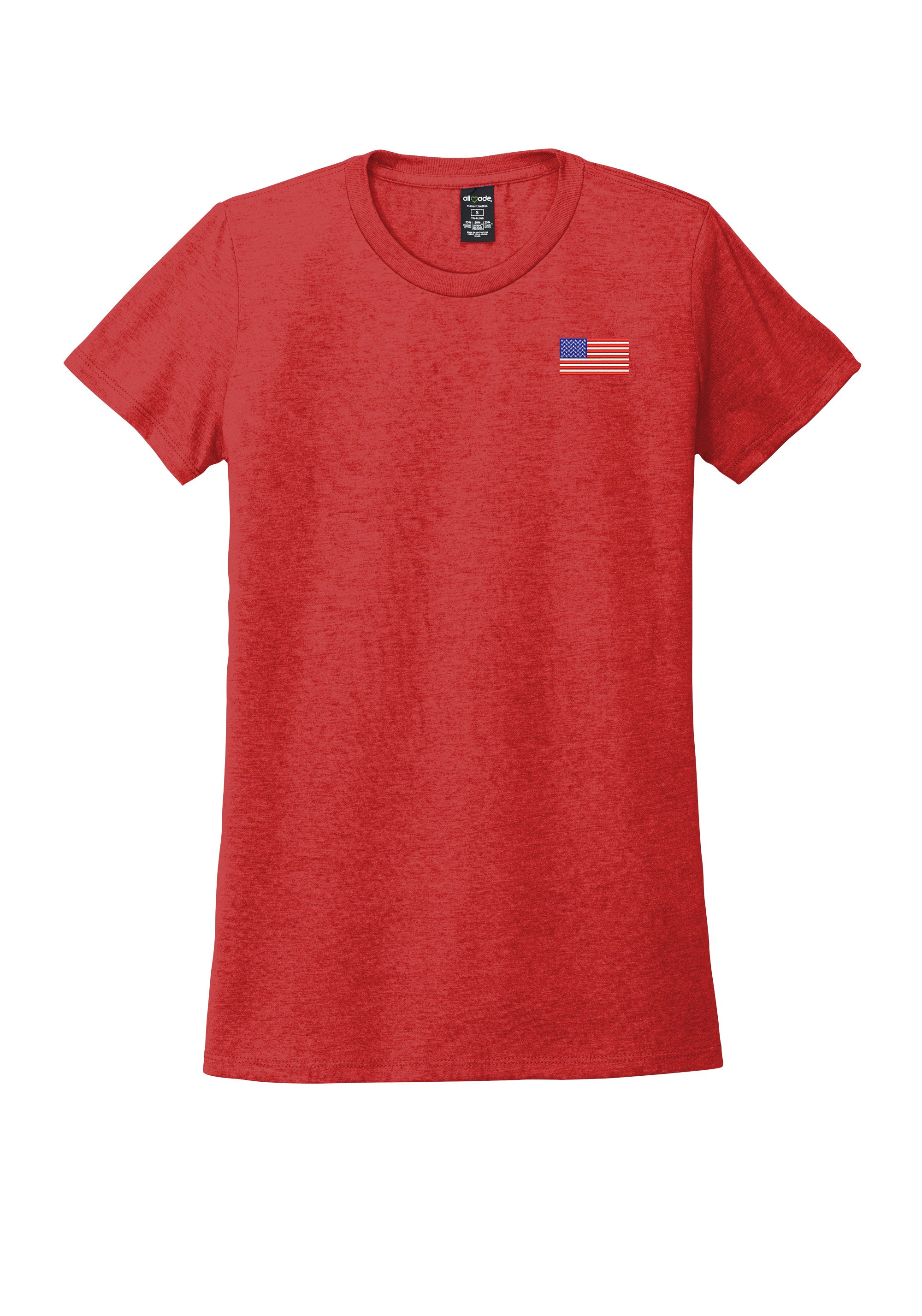 American Flag, Women’s Tri-Blend T-Shirt - Red
