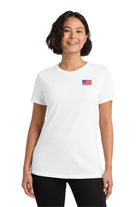 American Flag, Women’s Tri-Blend T-Shirt - White
