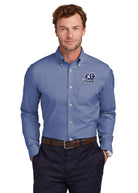 Old Dominion University, Brooks Brothers® Wrinkle-Free Stretch Pinpoint Shirt-Cobalt Blue