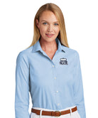 Old Dominion University, ODU Logo, Brooks Brothers® Women’s Wrinkle-Free Stretch Pinpoint Shirt- Newport Blue