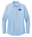 Old Dominion University, ODU Vintage8 logo, Brooks Brothers® Women’s Wrinkle-Free Stretch Pinpoint Shirt- Newport Blue